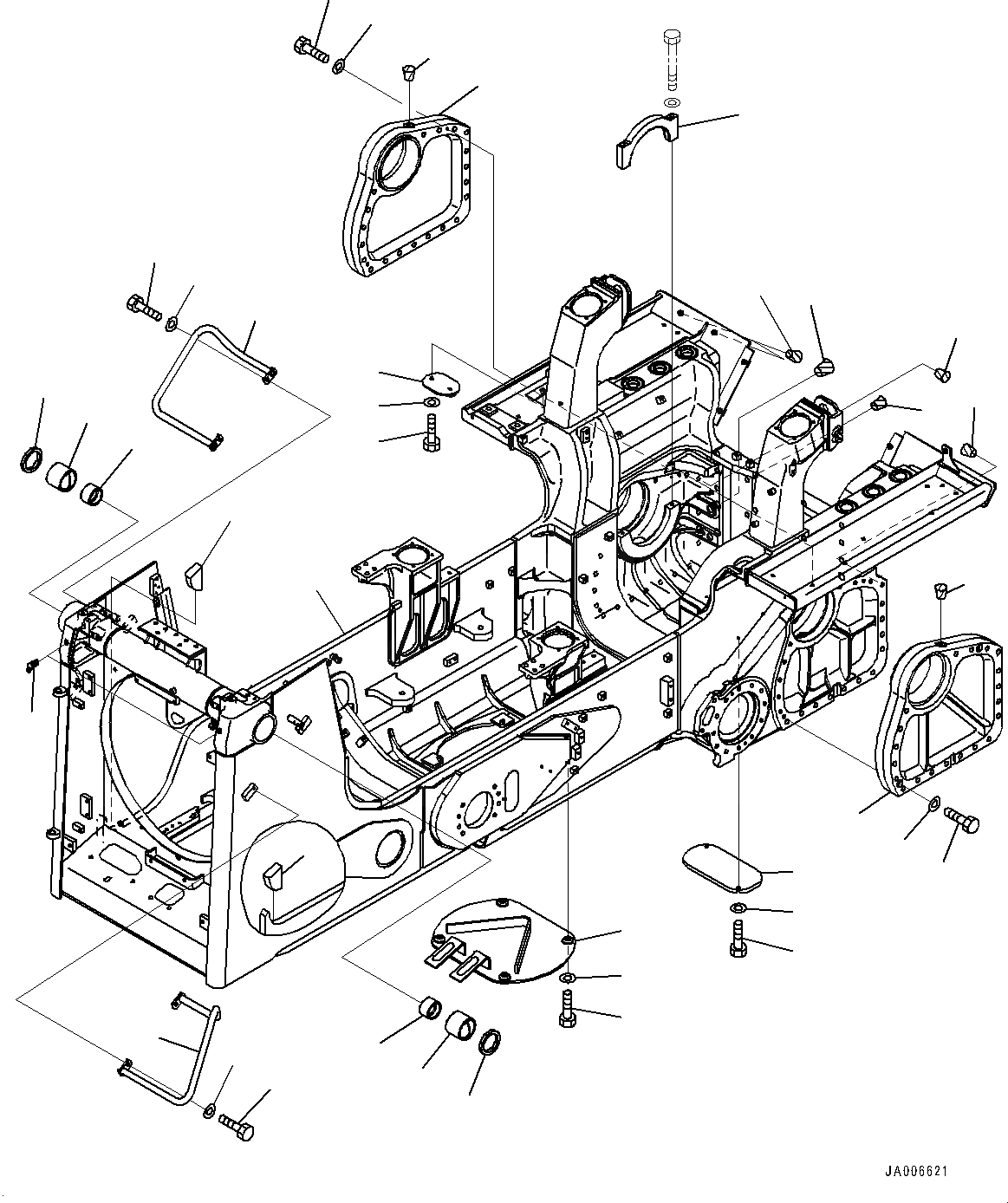 Схема запчастей Komatsu D65WX-17 - ОСНОВН. РАМА (№-) ОСНОВН. РАМА, ДЛЯ ПОВОРОТН. ОТВАЛА С ИЗМ. УГЛОМ DOZER, ВНУТР. РАМА, MM, ПОВОРОТН. ОТВАЛ С ИЗМ. УГЛОМ ОТВАЛ
