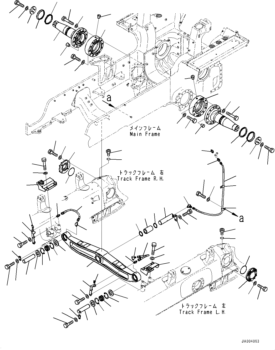 Схема запчастей Komatsu D65WX-17 - БАЛКА БАЛАНСИРА И ПОВОРОТН. ШКВОРЕНЬ (№-) БАЛКА БАЛАНСИРА И ПОВОРОТН. ШКВОРЕНЬ, ДЛЯ ПОВОРОТН. ОТВАЛА С ИЗМ. УГЛОМ DOZER, ВНУТР. РАМА, MM, ПОВОРОТН. ОТВАЛ С ИЗМ. УГЛОМ ОТВАЛ