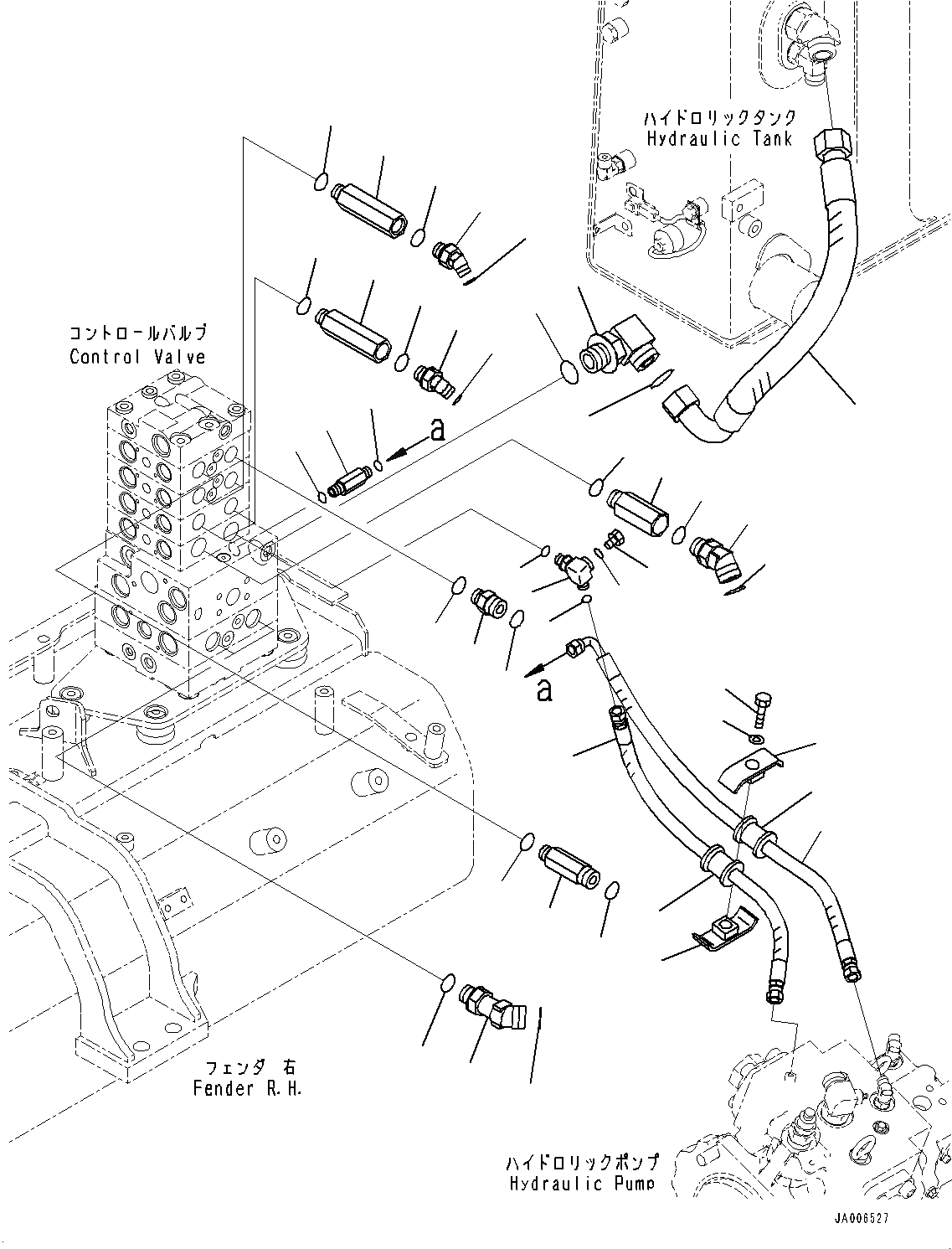 Схема запчастей Komatsu D65WX-17 - КРЫЛО, КЛАПАН PPCТРУБЫ (№-) КРЫЛО, ПОВОРОТН. ОТВАЛ С ИЗМ. УГЛОМ DOZER, ВНУТР. РАМА, ЗАДН. -НАВЕСН. ОБОРУД, АККУМУЛЯТОР, PPC ТРУБЫ, D MACHINE УПРАВЛ-Е ЗАГЛУШКА И PLAY