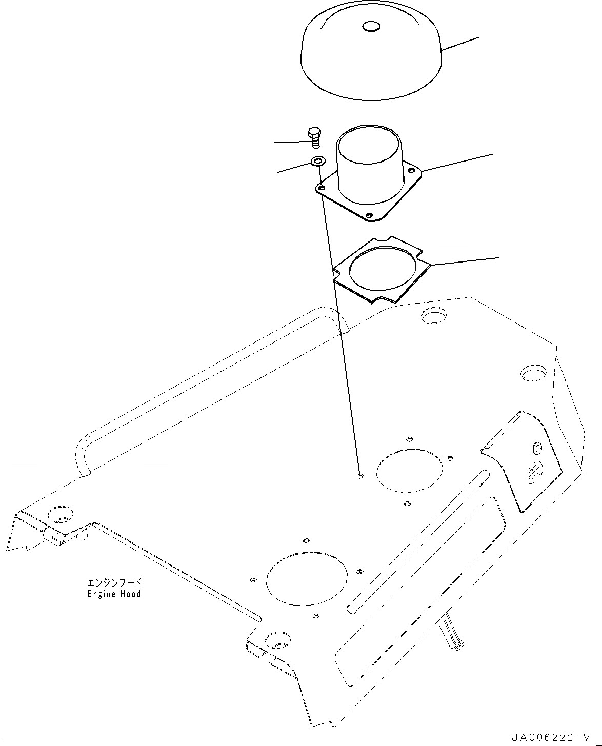 Схема запчастей Komatsu D65PX-17 - ВОЗДУХООЧИСТИТЕЛЬ КОМПОНЕНТЫ, КРЫШКА (№-) ВОЗДУХООЧИСТИТЕЛЬ КОМПОНЕНТЫ, ВПУСК ВОЗДУХА PIPE С RAIN КРЫШКА