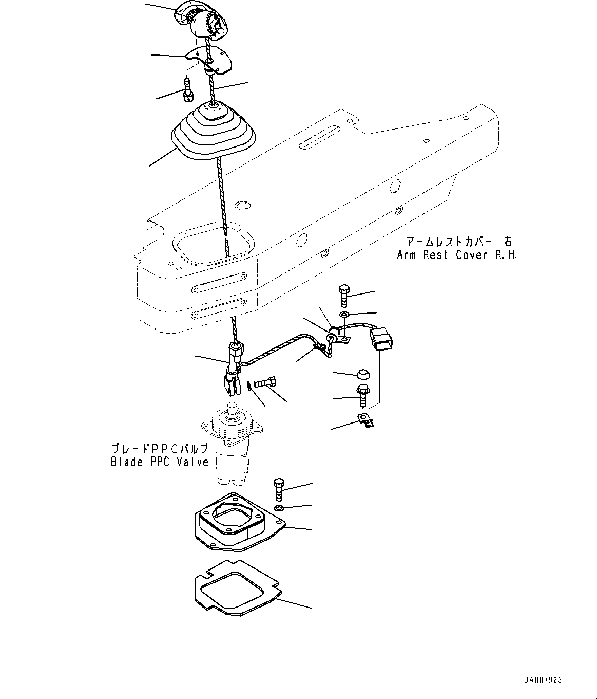 Схема запчастей Komatsu D65PX-17 - DOZER УПРАВЛ-Е, РЫЧАГ (№-) DOZER УПРАВЛ-Е, БЕЗ ЗАДН. -НАВЕСН. ОБОРУД, ДЛЯ D MACHINE УПРАВЛ-Е ЗАГЛУШКА И PLAY