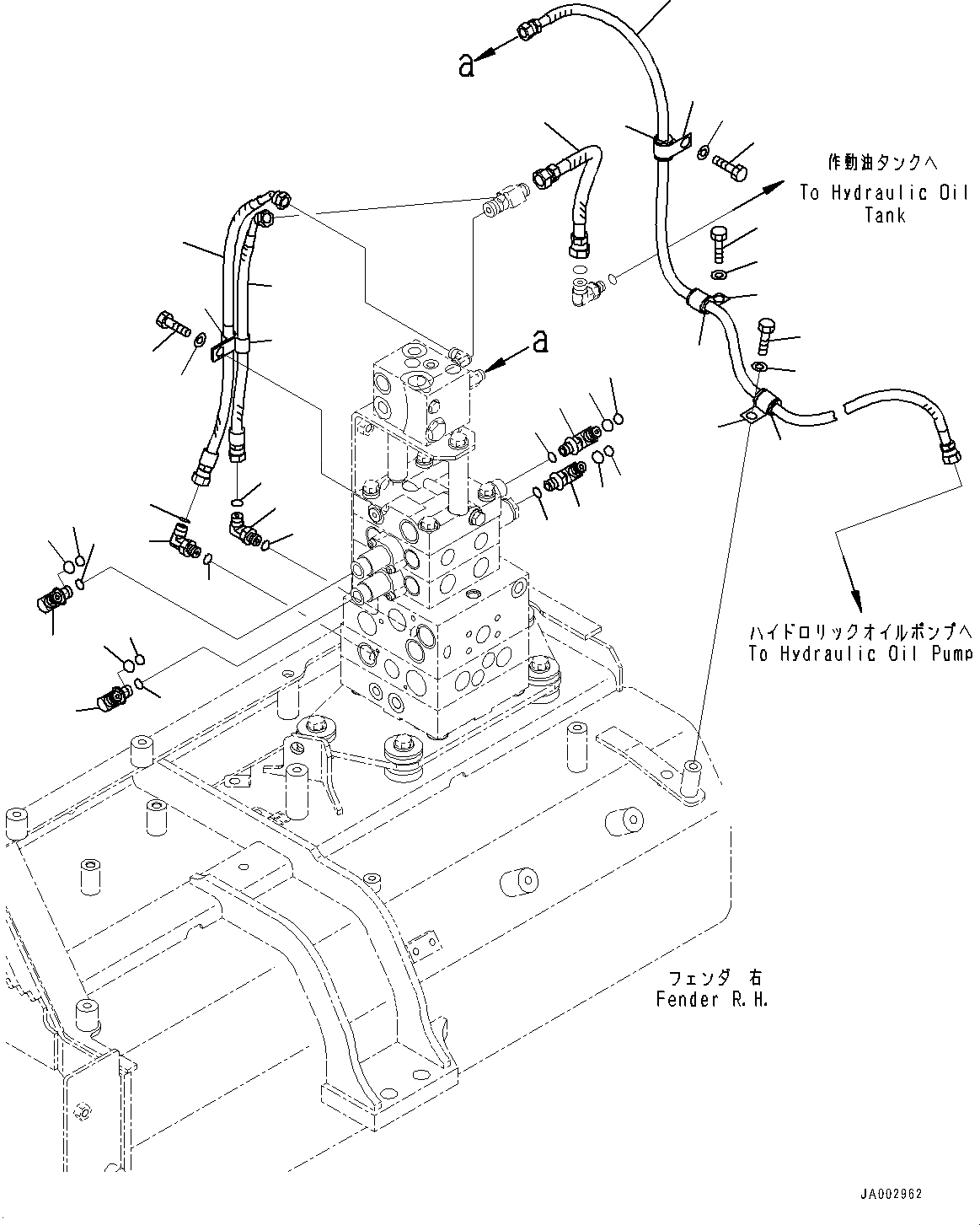 Схема запчастей Komatsu D65PX-17 - КРЫЛО, УПРАВЛЯЮЩ. КЛАПАН ГИДРАВЛИКА РУЛ. УПРАВЛЕНИЯ (№-) КРЫЛО, АККУМУЛЯТОР, PPC ТРУБЫ, D MACHINE УПРАВЛ-Е ЗАГЛУШКА И PLAY