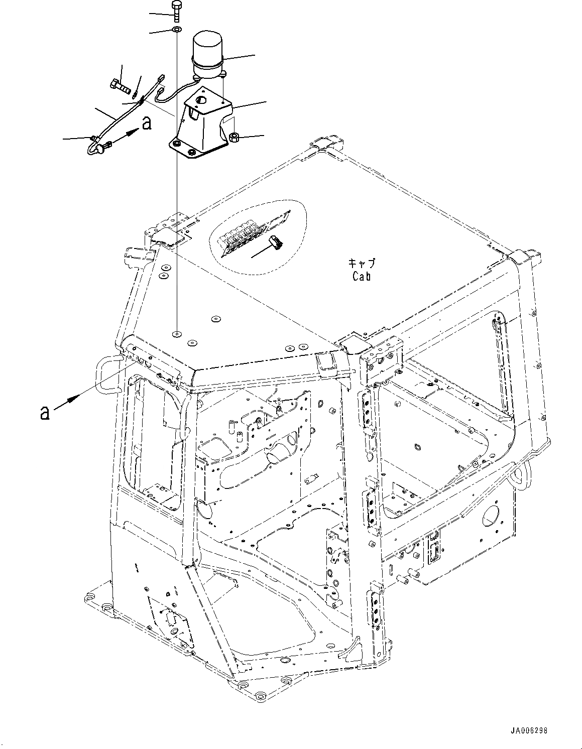 Схема запчастей Komatsu D65EX-17 - ПРОБЛЕСК. МАЯК (№-) ПРОБЛЕСК. МАЯК