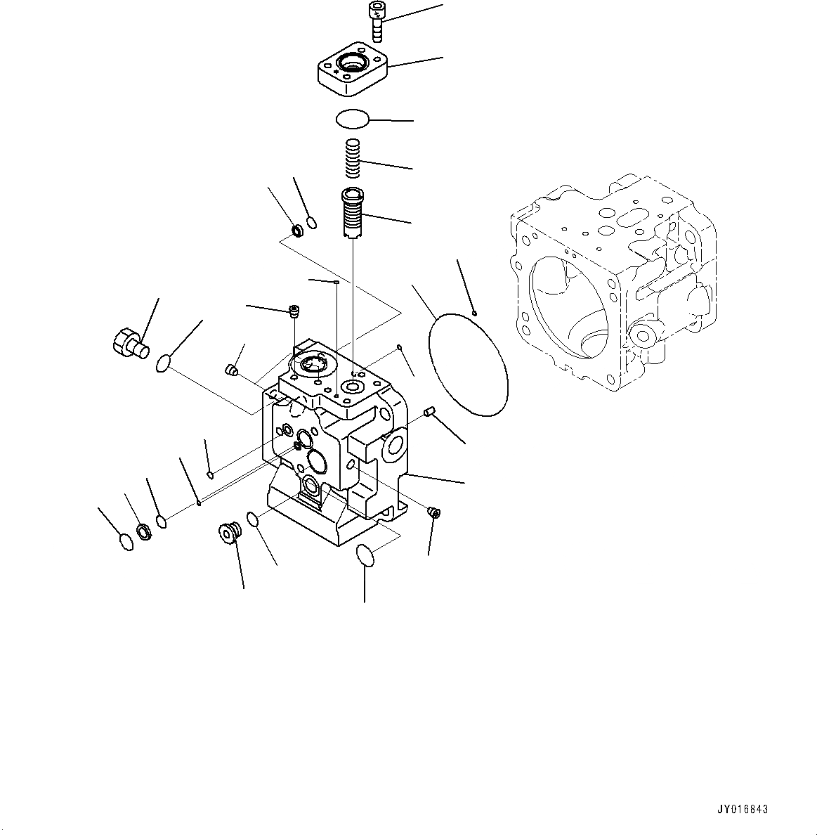 Схема запчастей Komatsu D65EX-17 - ГИДРАВЛ МАСЛ. НАСОС И МОТОР, НАСОС ВЕНТИЛЯТОРА (/) (№-) ГИДРАВЛ МАСЛ. НАСОС И МОТОР