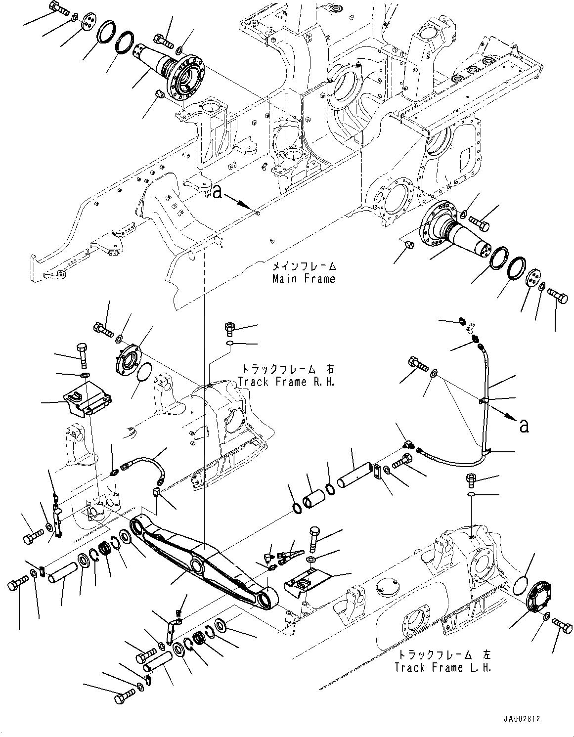 Схема запчастей Komatsu D65EX-17 - БАЛКА БАЛАНСИРА И ПОВОРОТН. ШКВОРЕНЬ (№-) БАЛКА БАЛАНСИРА И ПОВОРОТН. ШКВОРЕНЬ