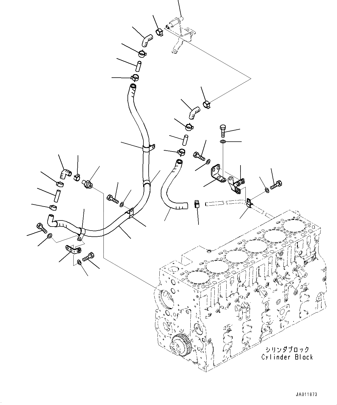 Схема запчастей Komatsu D65EX-17 - КОНДИЦ. ВОЗДУХА, ГИДР. ПРОВОД. ОБОГРЕВАТЕЛЯ (№-) КОНДИЦ. ВОЗДУХА, С HARDENED ШКИВ