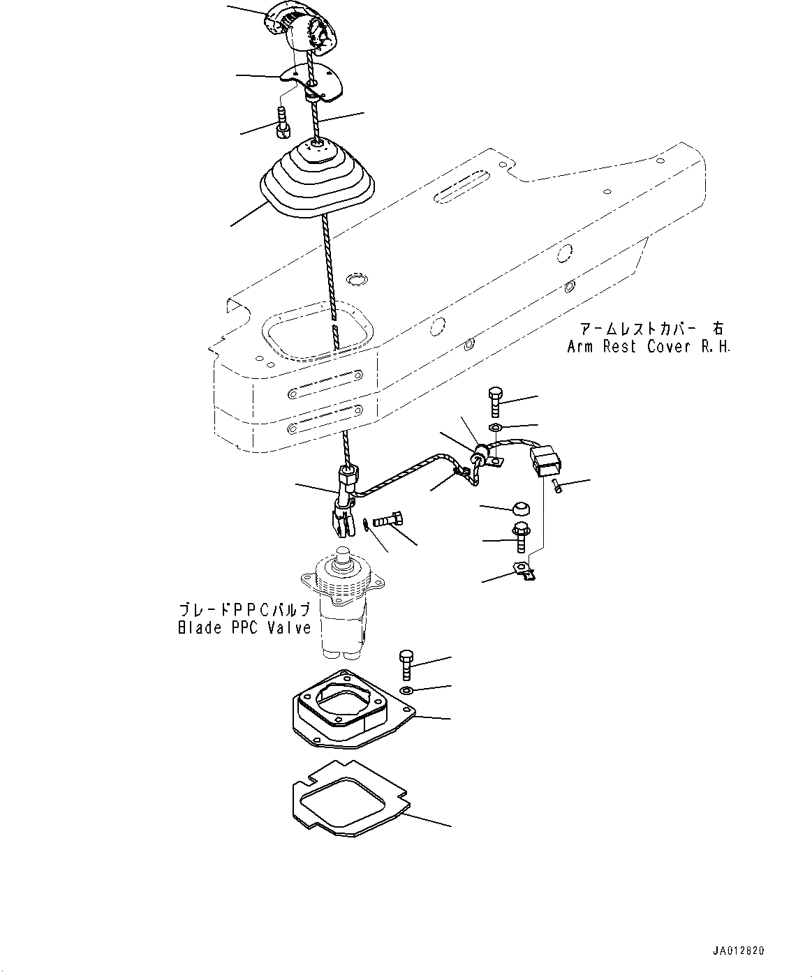 Схема запчастей Komatsu D65EX-17 - DOZER УПРАВЛ-Е, РЫЧАГ (№-) DOZER УПРАВЛ-Е, С ЗАДН. -НАВЕСН. ОБОРУД, ДЛЯ D MACHINE УПРАВЛ-Е ЗАГЛУШКА И PLAY