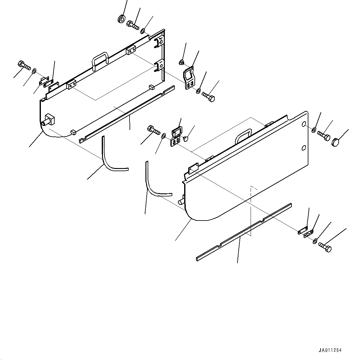Схема запчастей Komatsu D65EX-17 - БОКОВ. КРЫШКА ДВИГ. (№-) БОКОВ. КРЫШКА ДВИГ., ДЛЯ LANDFILL СПЕЦ-ЯIFICATION