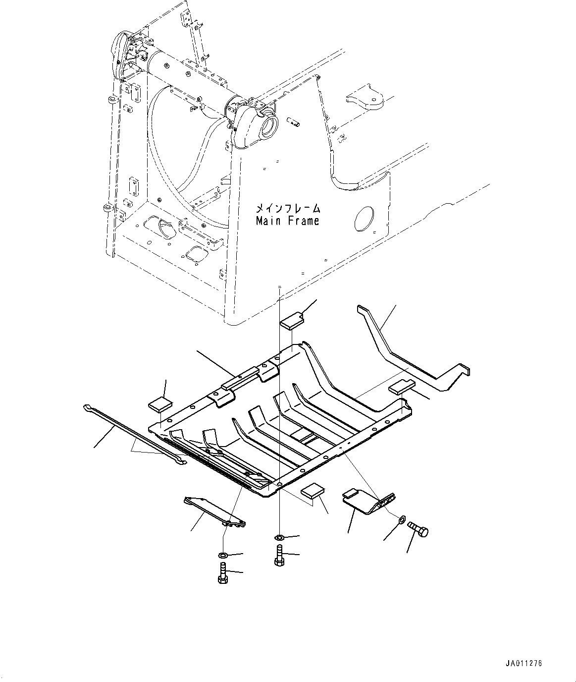 Схема запчастей Komatsu D65EX-17 - НИЖН. ЗАЩИТА (№-) НИЖН. ЗАЩИТА, ДЛЯ LANDFILL СПЕЦ-ЯIFICATION