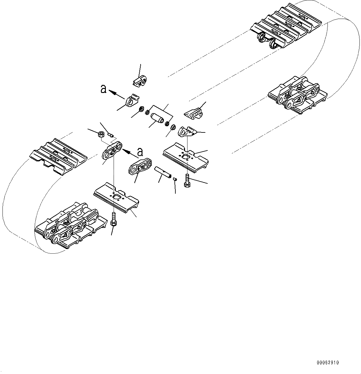 Схема запчастей Komatsu D65EX-17 - ГУСЕНИЦЫ ASSEMBLY (№-) ГУСЕНИЦЫ ASSEMBLY, TRAPEZOIDAL БОЛЬШ. ОТВЕРСТИЕD HEAVY ОДИНОЧН. ГРУНТОЗАЦЕП SHOE, MM ШИР., УПЛОТНЕНИЕED И LUBRICATED ТИП, УСИЛ. СОЕДИНИТЕЛЬН. ЗВЕНО