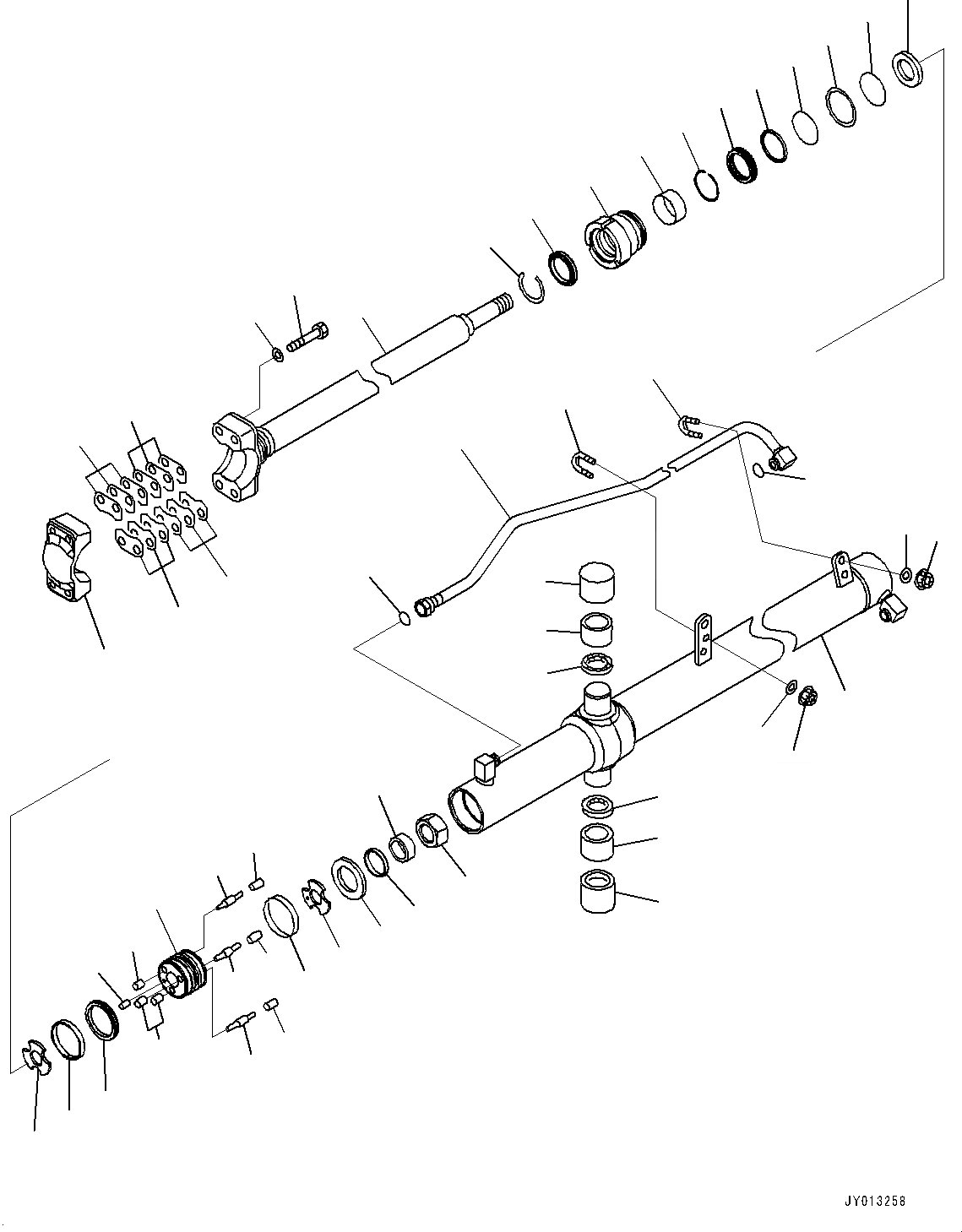 Схема запчастей Komatsu D65EX-17 - DOZER ЦИЛИНДР ПОДЪЕМА ОТВАЛА, ГИДРОЦИЛИНДР ПОДЪЕМА, ЛЕВ. (№-) DOZER ЦИЛИНДР ПОДЪЕМА ОТВАЛА, БЕЗ ПОВОРОТН. ОТВАЛ С ИЗМ. УГЛОМ DOZER, ВНУТР. РАМА
