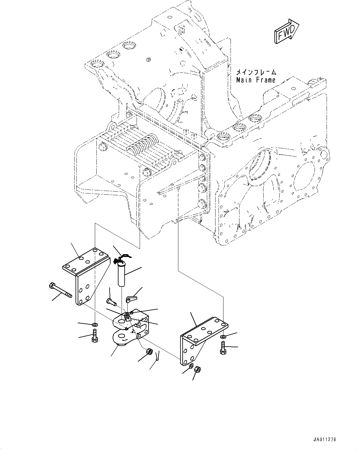 Схема запчастей Komatsu D65EX-17 - СЦЕПНОЕ УСТРОЙСТВО (№-) СЦЕПНОЕ УСТРОЙСТВО, ДЛЯ LANDFILL СПЕЦ-ЯIFICATION