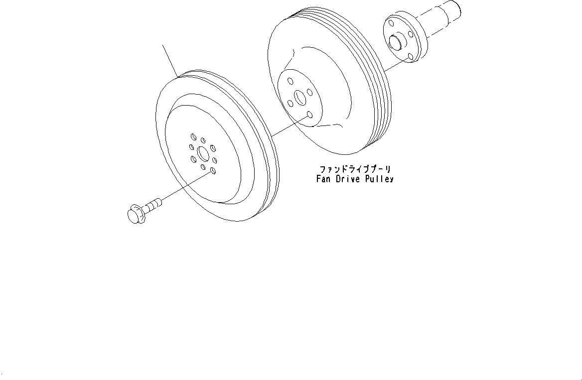 Схема запчастей Komatsu SAA6D114E-5B - АКСЕССУАРЫ ПРИВОДН. ШКИВ (№9-) АКСЕССУАРЫ ПРИВОДН. ШКИВ