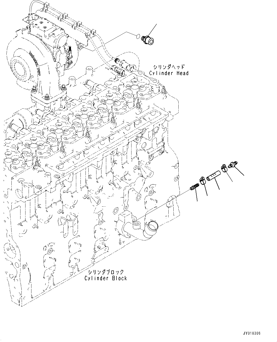 Схема запчастей Komatsu SAA6D114E-5B - ПАТРУБКИ САПУНА (№9-) ПАТРУБКИ САПУНА