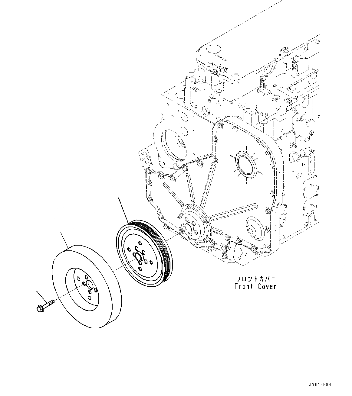 Схема запчастей Komatsu SAA6D114E-5B - ДЕМПФЕР (№9-) ДЕМПФЕР