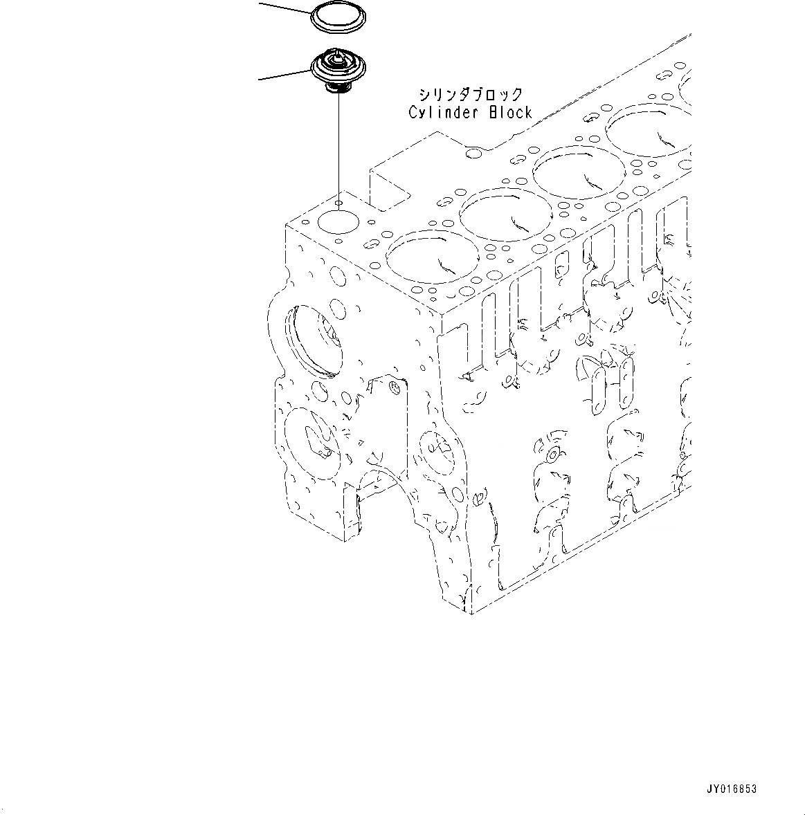 Схема запчастей Komatsu SAA6D114E-5B - ТЕРМОСТАТ (№9-) ТЕРМОСТАТ