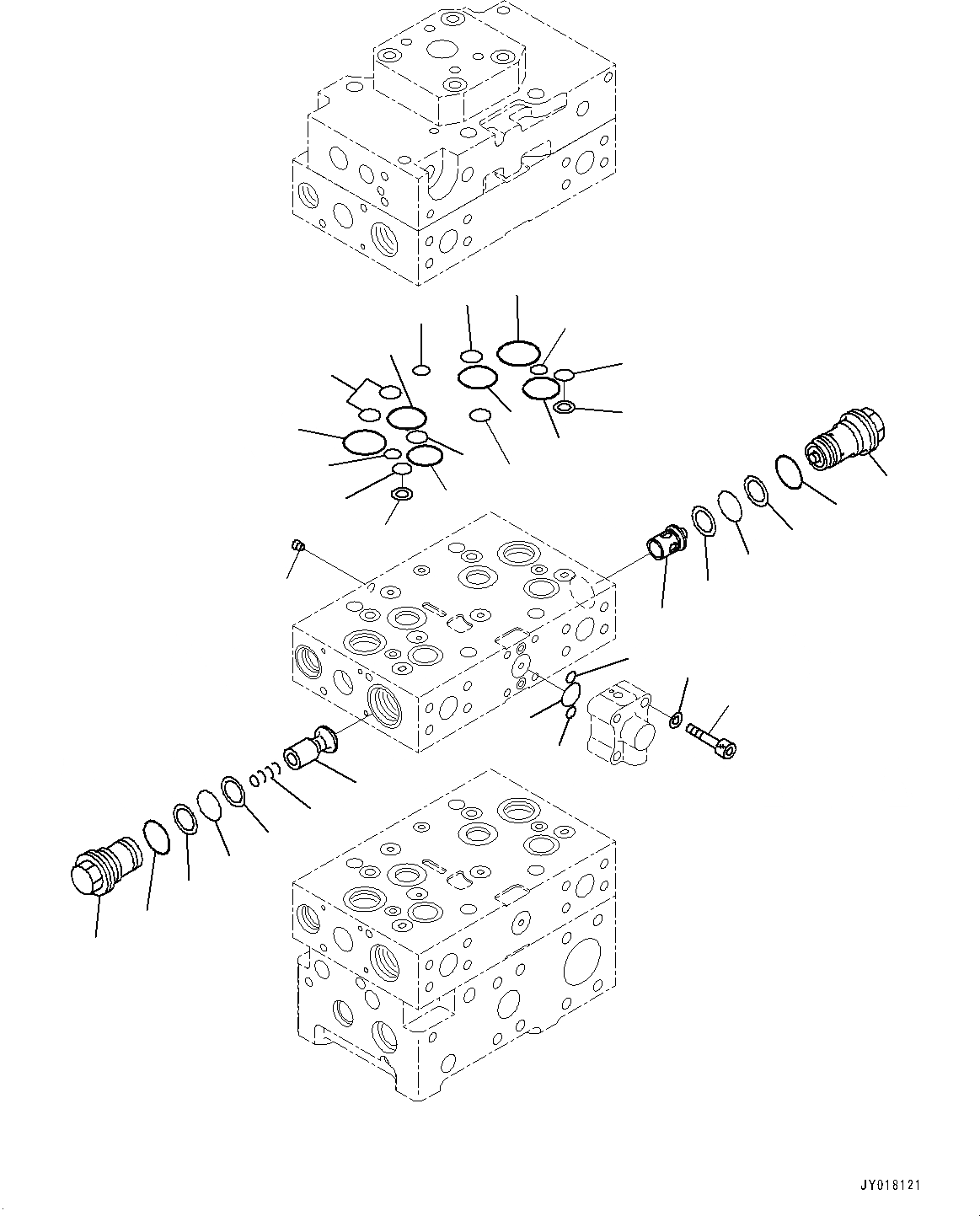 Схема запчастей Komatsu WA500-6 - УПРАВЛЯЮЩ. КЛАПАН, -КЛАПАН (/) (№79-) УПРАВЛЯЮЩ. КЛАПАН, ДЛЯ STONE ОБСЛУЖ-Е СПЕЦ-Я.