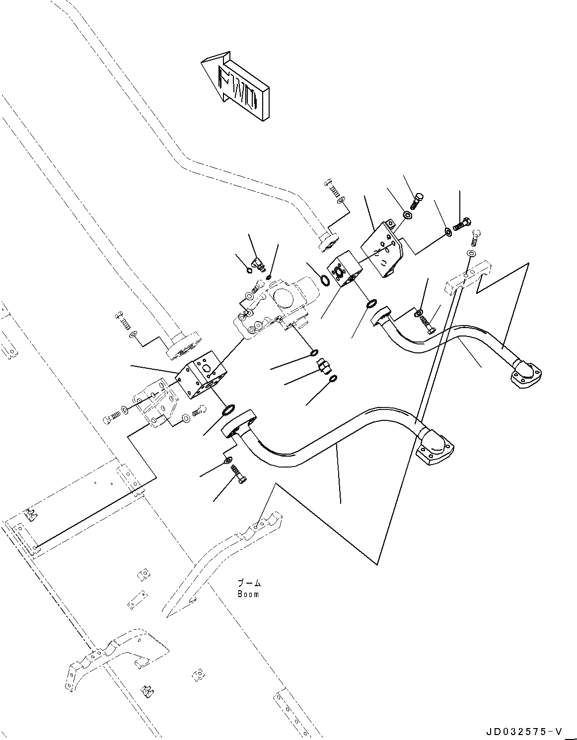 Схема запчастей Komatsu PC650LC-8E0 - СТРЕЛА, ЦИЛИНДР РУКОЯТИТРУБЫ (/) (№-) СТРЕЛА, 7MM
