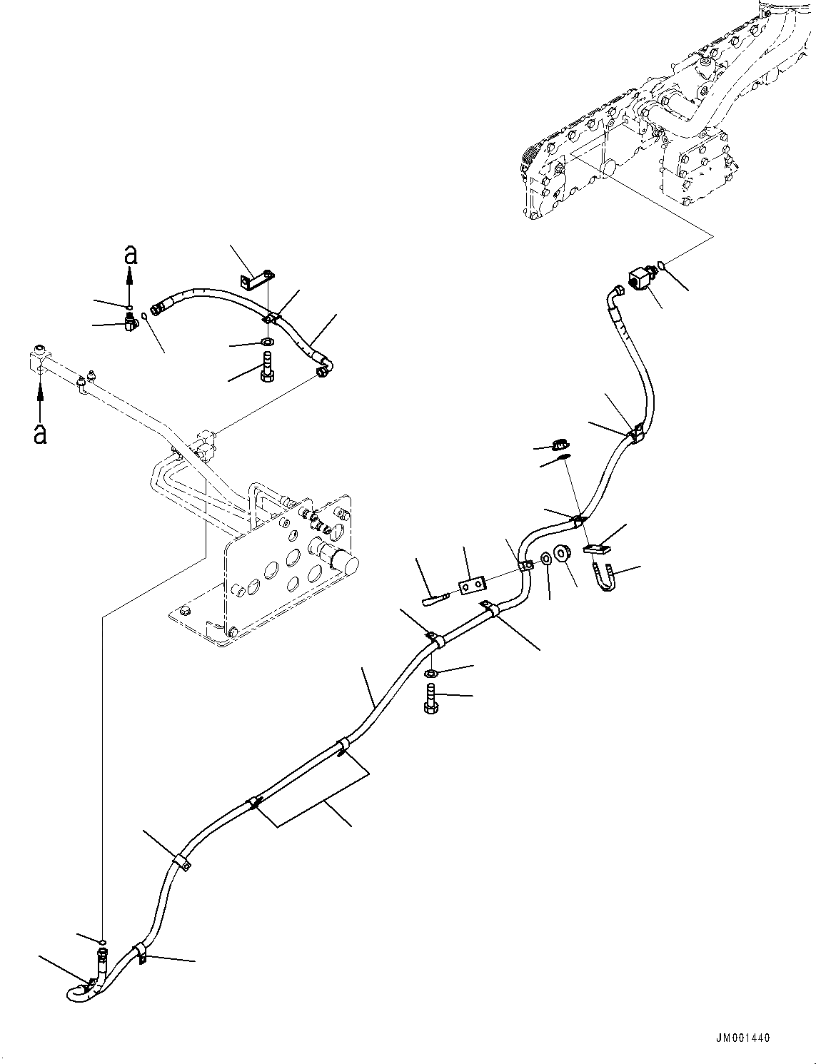 Схема запчастей Komatsu WA900-3E0 - СИСТЕМА ТРУБ ОХЛАЖДЕНИЯ, ДВИГАТЕЛЬ МАСЛ. SAMPLING ТРУБЫ (/) (№9-) СИСТЕМА ТРУБ ОХЛАЖДЕНИЯ