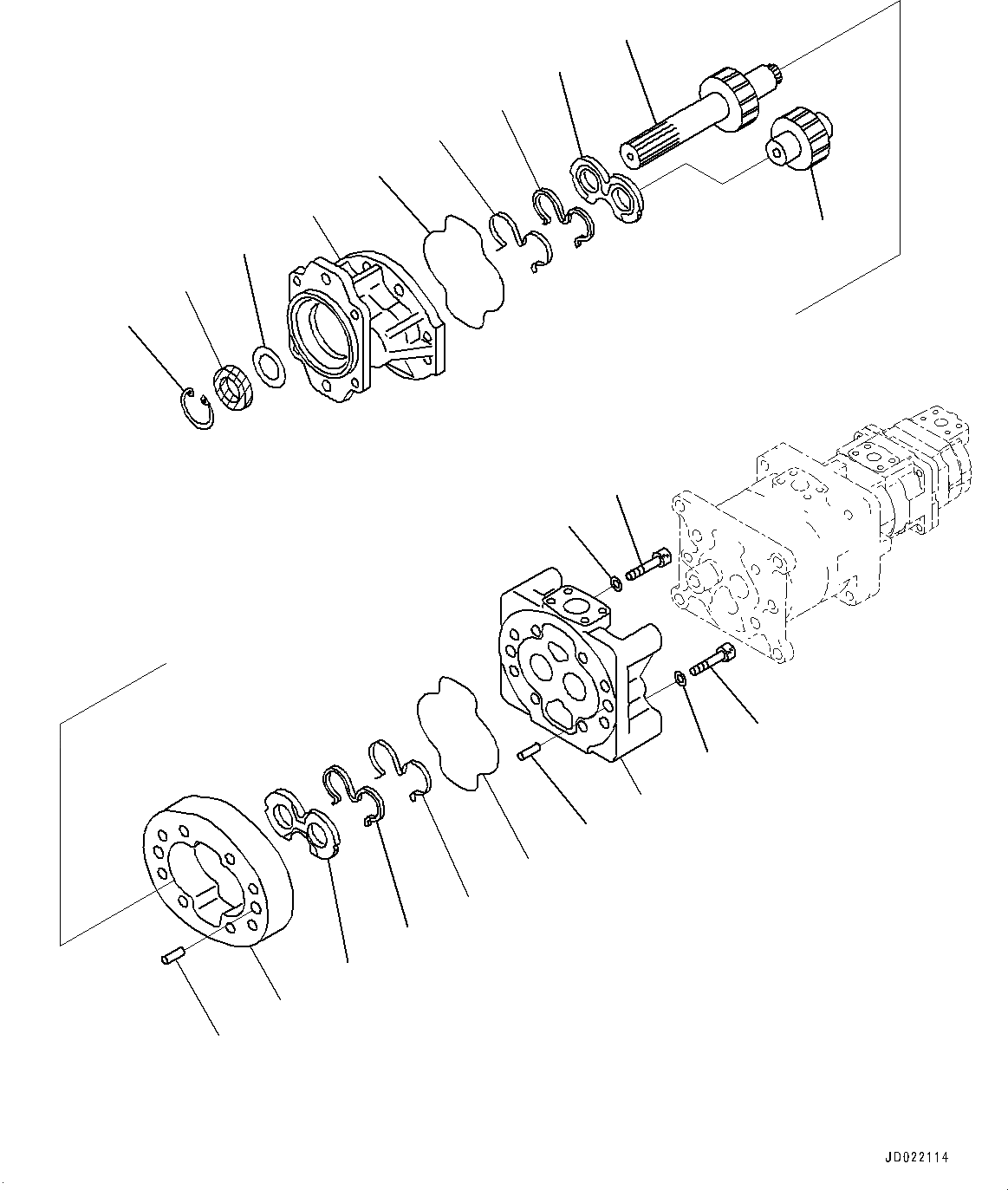 Схема запчастей Komatsu WA900-3E0 - ГИДРОТРАНСФОРМАТОР И ТРАНСМИССИЯ, ВНУТР. ЧАСТИ, ГИДРАВЛ МАСЛ. НАСОС (/7) (№9-) ГИДРОТРАНСФОРМАТОР И ТРАНСМИССИЯ