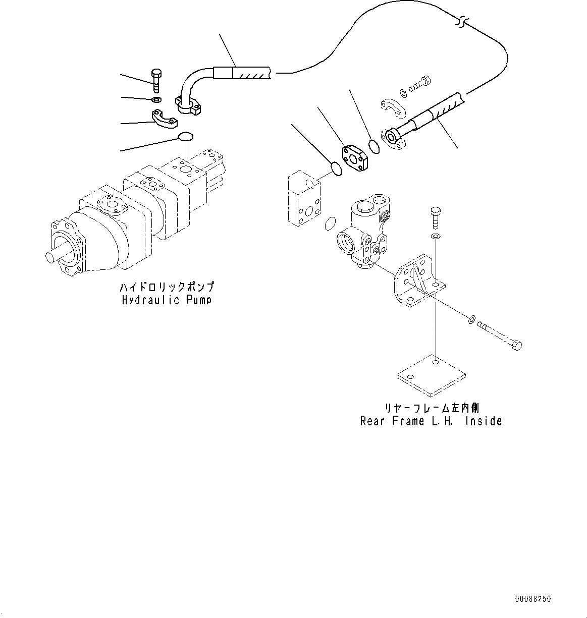 Схема запчастей Komatsu WA900-3E0 - ГИДРОТРАНСФОРМАТОР И ТРАНСМИССИЯ, ДЕЛИТЕЛЬ ПОТОКА ТРУБЫ (№9-) ГИДРОТРАНСФОРМАТОР И ТРАНСМИССИЯ