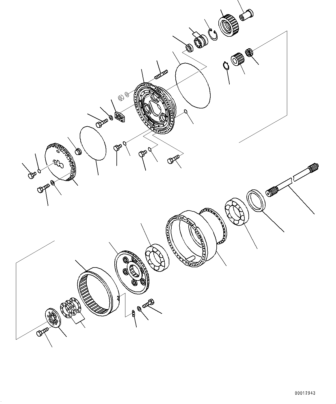 Схема запчастей Komatsu WA900-3E0 - ЗАДН. МОСТ, КОНЕЧНАЯ ПЕРЕДАЧА (№9-) ЗАДН. МОСТ
