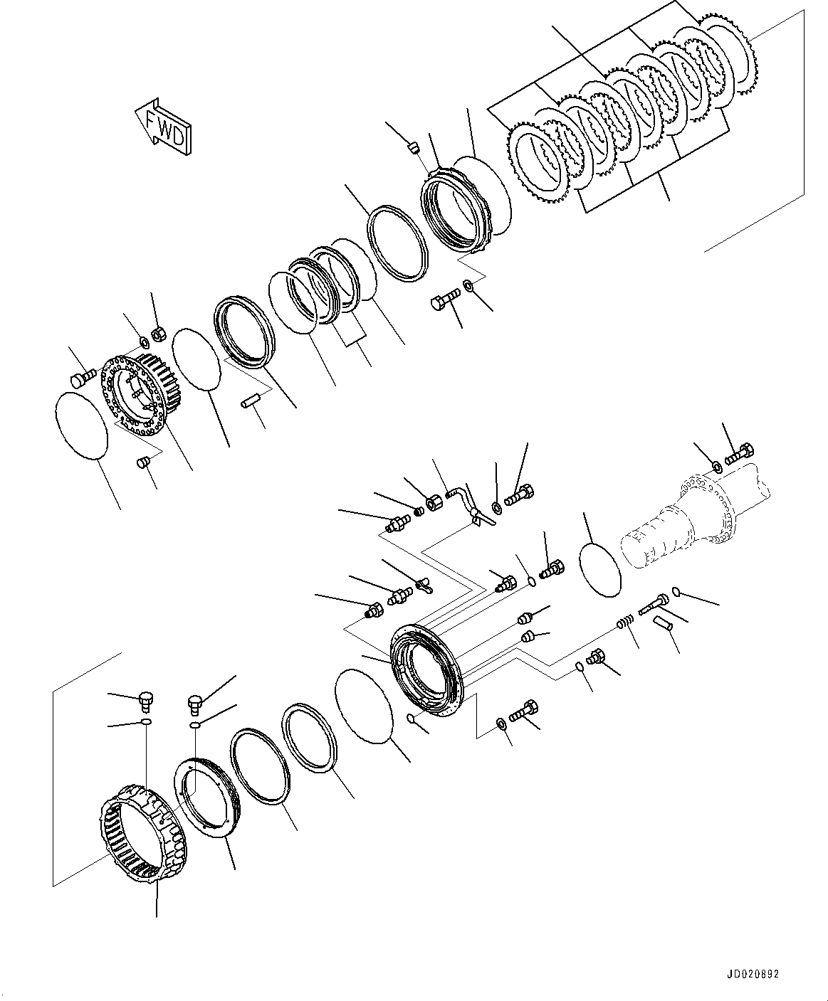 Схема запчастей Komatsu WA900-3E0 - ПЕРЕДНИЙ МОСТ, ТОРМОЗ., ЛЕВ. (№9-) ПЕРЕДНИЙ МОСТ