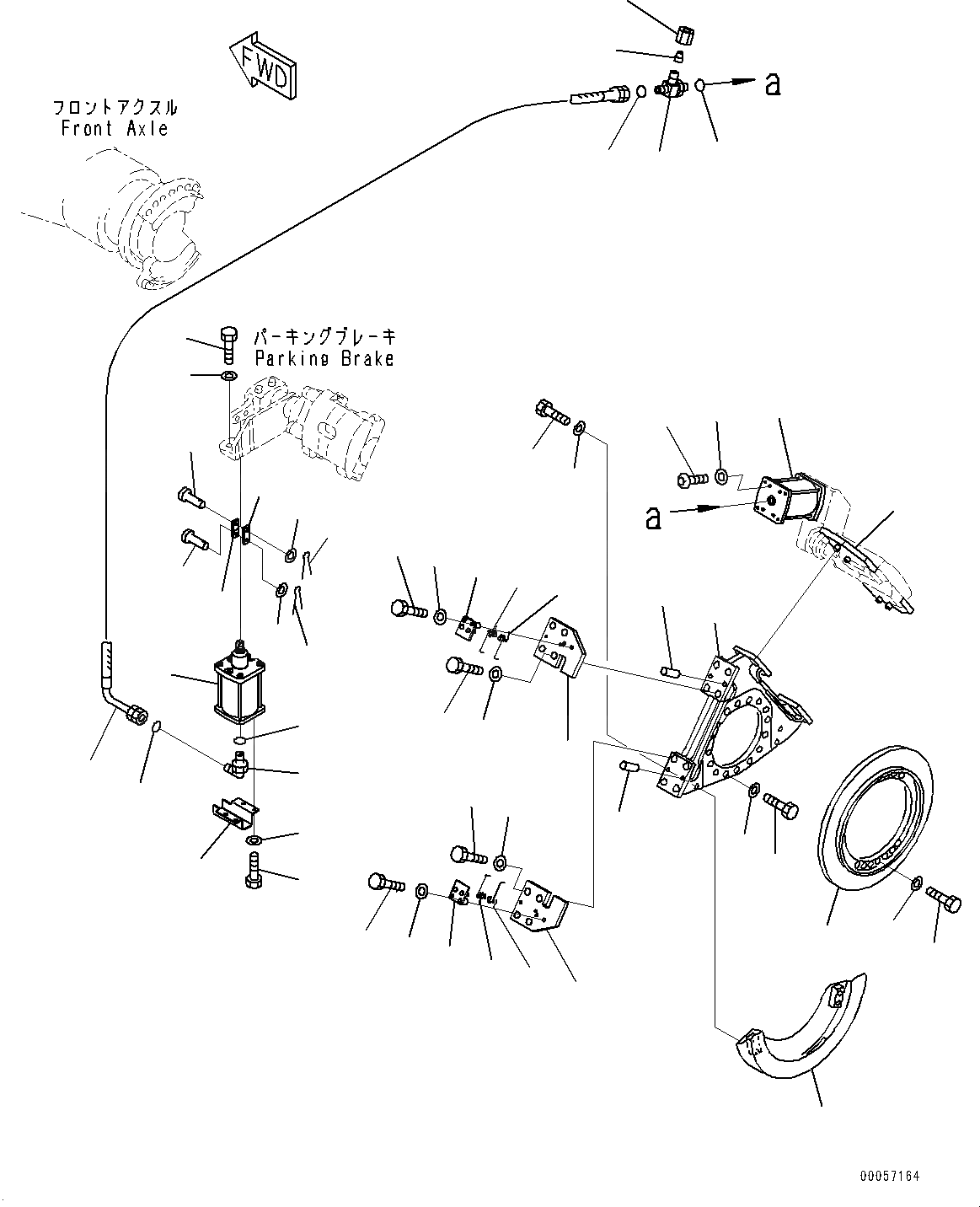 Схема запчастей Komatsu WA900-3E0 - ПЕРЕДНИЙ МОСТ, КРЕПЛЕНИЕ (/) (№9-) ПЕРЕДНИЙ МОСТ