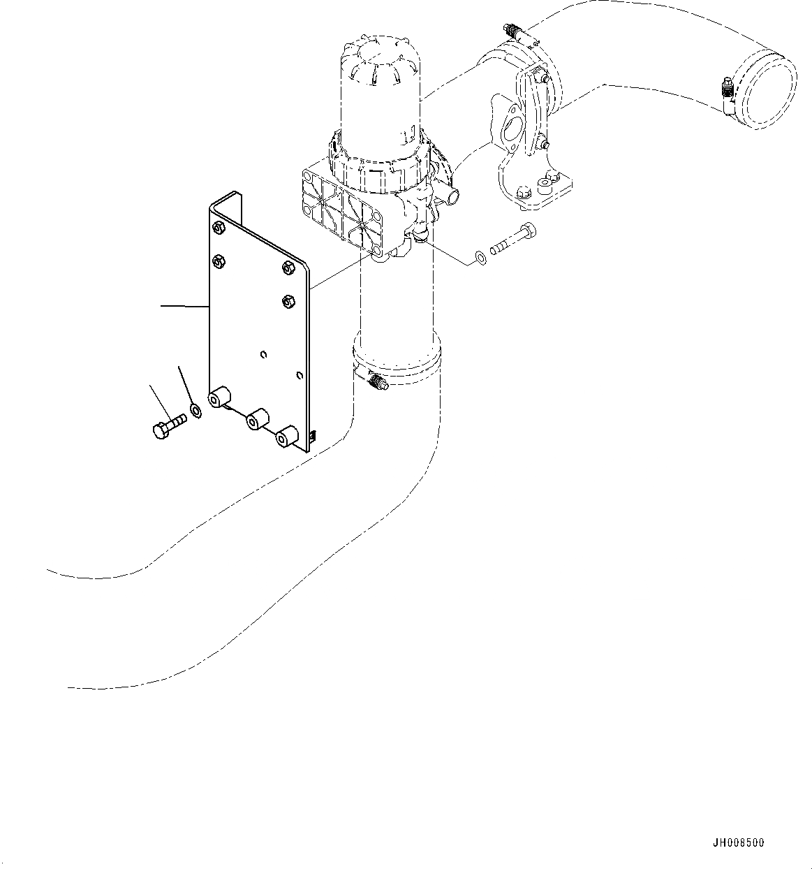 Схема запчастей Komatsu PC490LC-10 - ВОЗДУХООЧИСТИТЕЛЬ, (/) (№8-) ВОЗДУХООЧИСТИТЕЛЬ, С ЗАПРАВОЧН.LING НАСОС