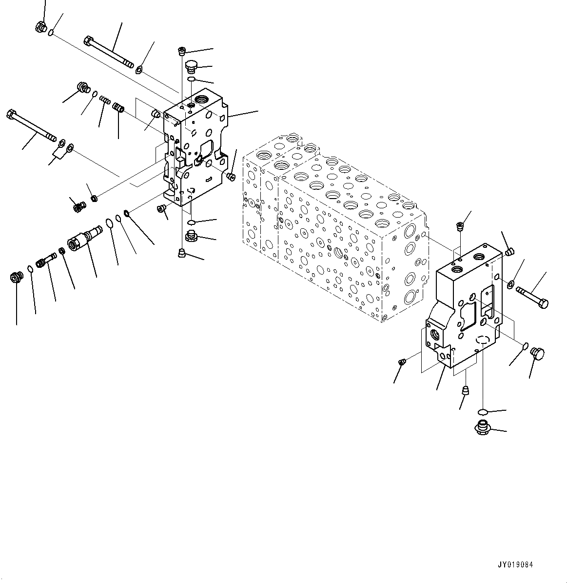 Схема запчастей Komatsu PC490LC-10 - УПРАВЛЯЮЩ. КЛАПАН, 8-СЕКЦИОНН. (7/) (№87-) УПРАВЛЯЮЩ. КЛАПАН, С -СЕРВИСНЫЙ КЛАПАН