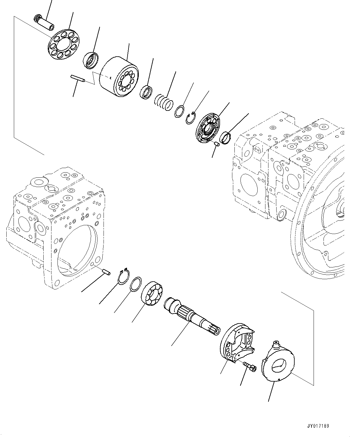 Схема запчастей Komatsu PC490LC-10 - ПОРШЕНЬ НАСОС, ВНУТР. ЧАСТИ (7/7) (№8-) ПОРШЕНЬ НАСОС