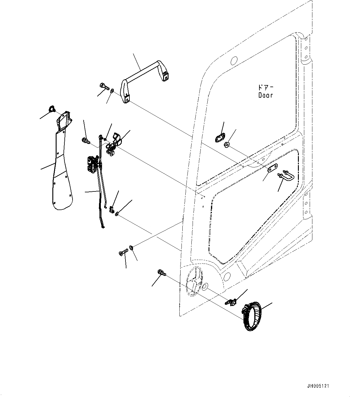 Схема запчастей Komatsu PC490LC-10 - КАБИНА И ОСНОВН. КОНСТРУКЦИЯ ГРУППА, ЗАМОК ДВЕРИ (№8-89) КАБИНА И ОСНОВН. КОНСТРУКЦИЯ ГРУППА, С ЗАЩИТА ОТ ВАНДАЛИЗМА, AM-FM РАДИО ДЛЯ СЕВ. АМЕРИКИ