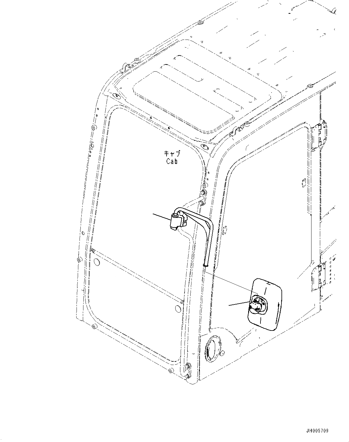 Схема запчастей Komatsu PC490LC-10 - ЗАДН.VIEW ЗЕРКАЛАЛЕВ. (№8-) ЗАДН.VIEW ЗЕРКАЛАЛЕВ.