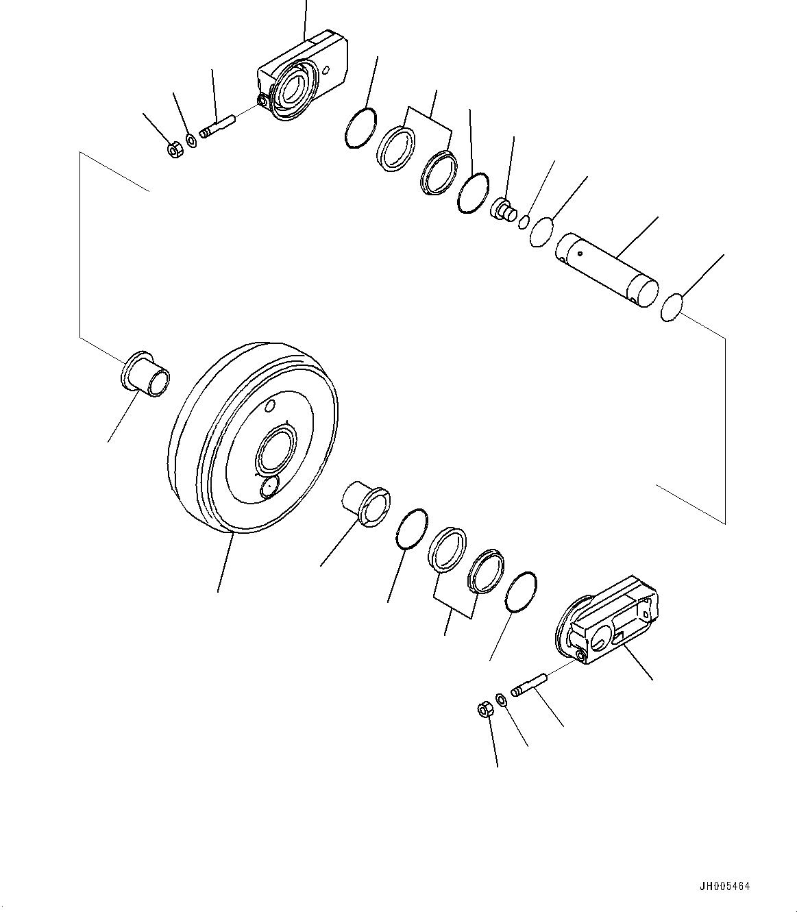 Схема запчастей Komatsu PC490LC-10 - ОПОРНЫЙ ЭЛЕМЕНТ ЛЕНИВЦА, ЛЕНИВЕЦ (№8-) ОПОРНЫЙ ЭЛЕМЕНТ ЛЕНИВЦА
