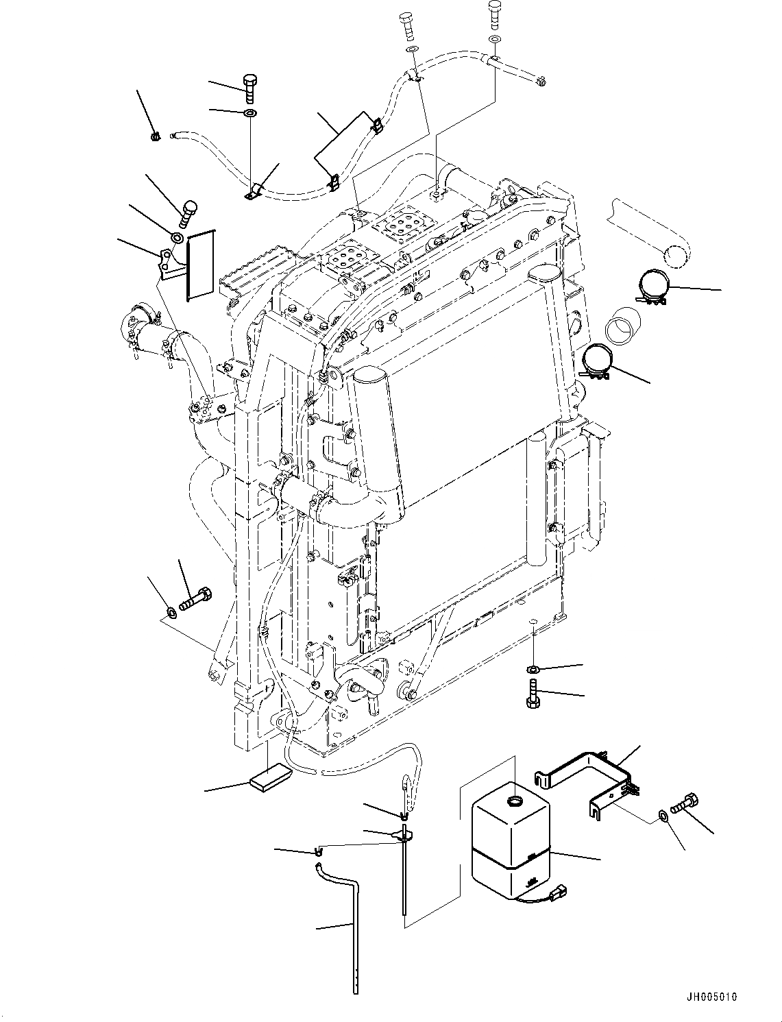 Схема запчастей Komatsu PC240LC-10 - СИСТЕМА ОХЛАЖДЕНИЯ, SUB-БАК (№9-) СИСТЕМА ОХЛАЖДЕНИЯ