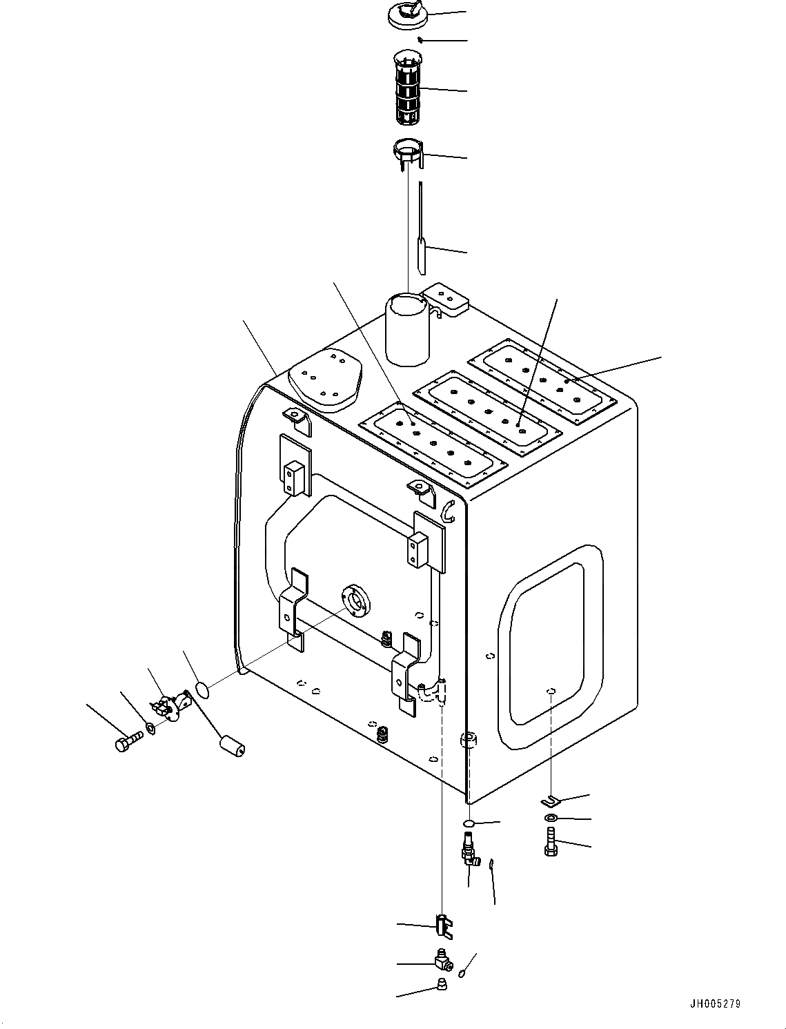 Схема запчастей Komatsu PC240LC-10 - ТОПЛИВН. БАК. (№9-) ТОПЛИВН. БАК.