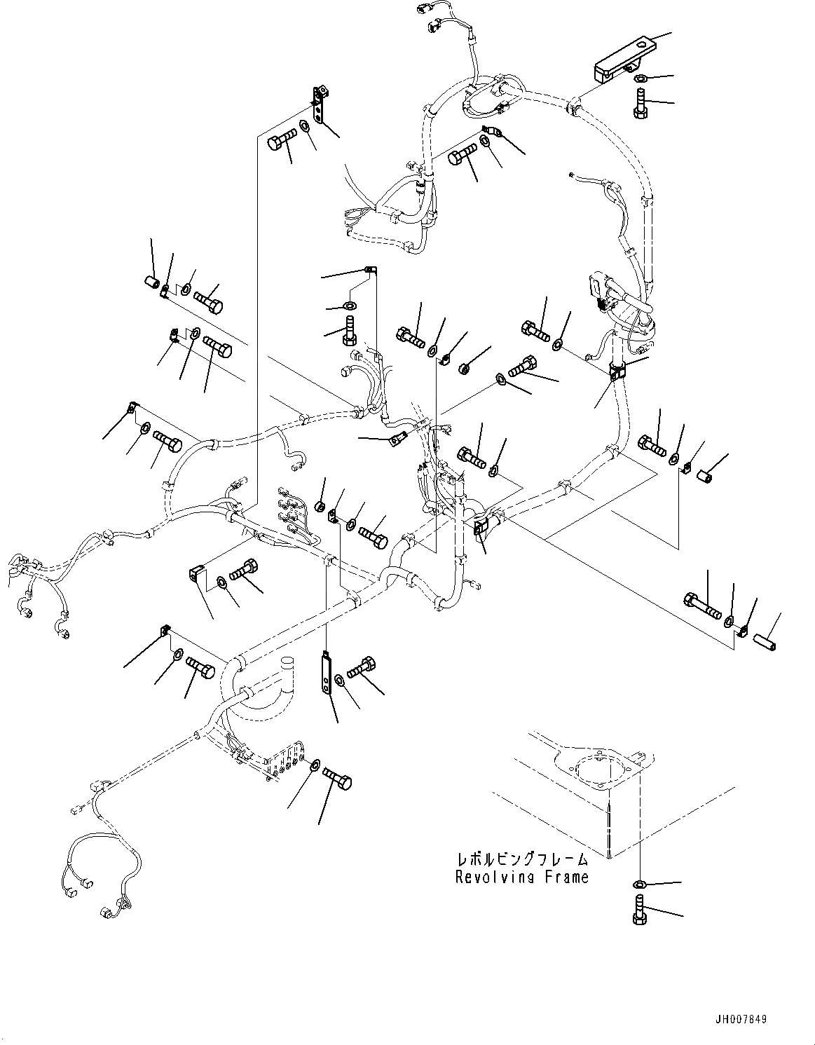 Схема запчастей Komatsu PC240LC-10 - ЭЛЕКТРИЧ. ПРОВОДКА, ПРОВОДКА КРЕПЛЕНИЕ (/) (№97-) ЭЛЕКТРИЧ. ПРОВОДКА