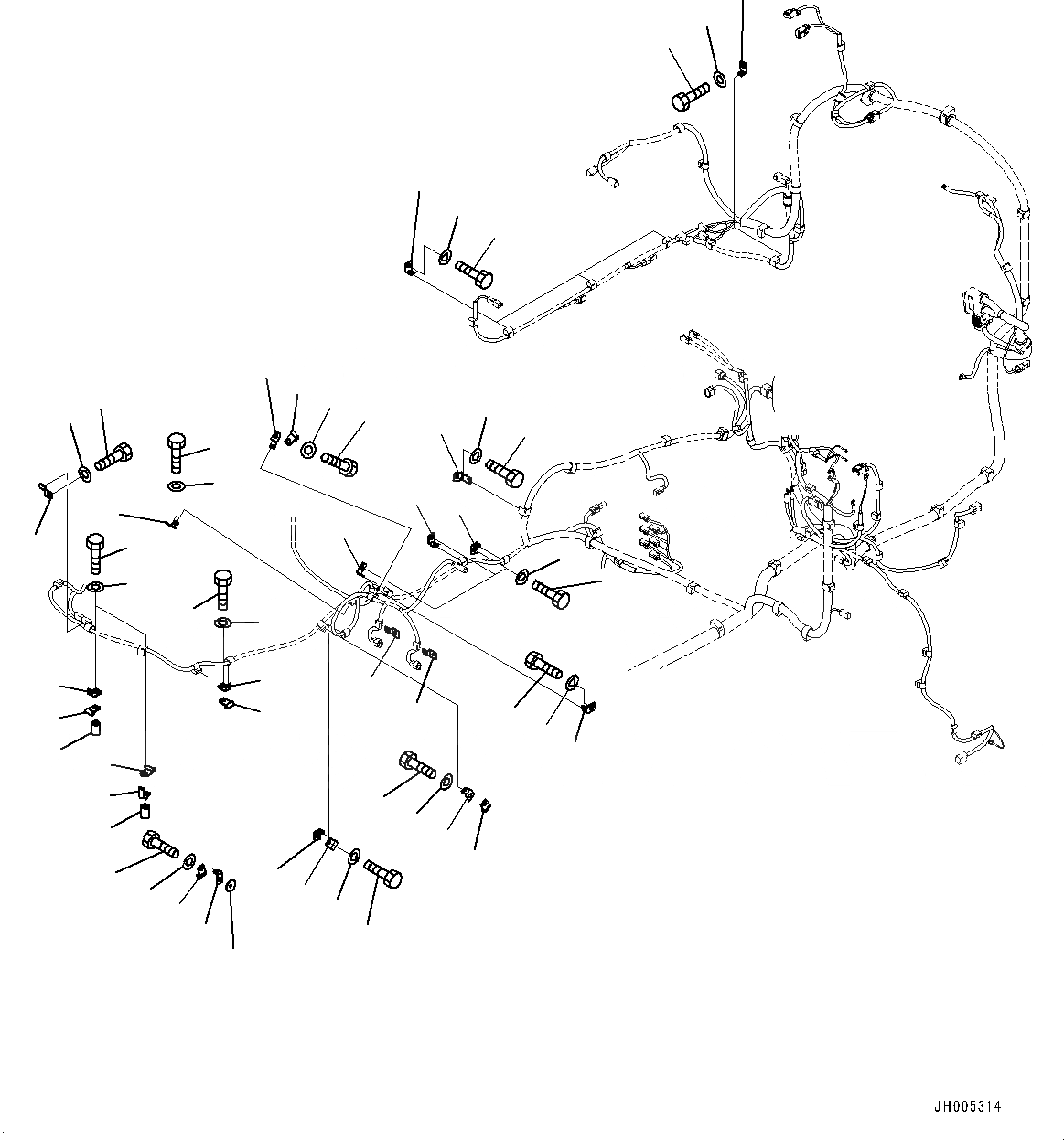 Схема запчастей Komatsu PC240LC-10 - ЭЛЕКТРИЧ. ПРОВОДКА, ПРОВОДКА КРЕПЛЕНИЕ (/) (№9-) ЭЛЕКТРИЧ. ПРОВОДКА