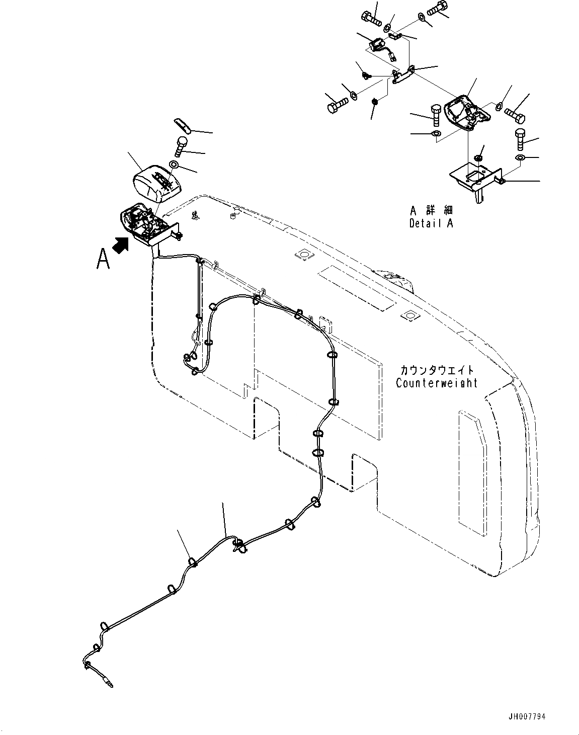 Схема запчастей Komatsu PC240LC-10 - ЗАДН.VIEW CAMERA, ЗАДН. ПРАВ. CAMERA (№9-) ЗАДН.VIEW CAMERA, С -CAMERA