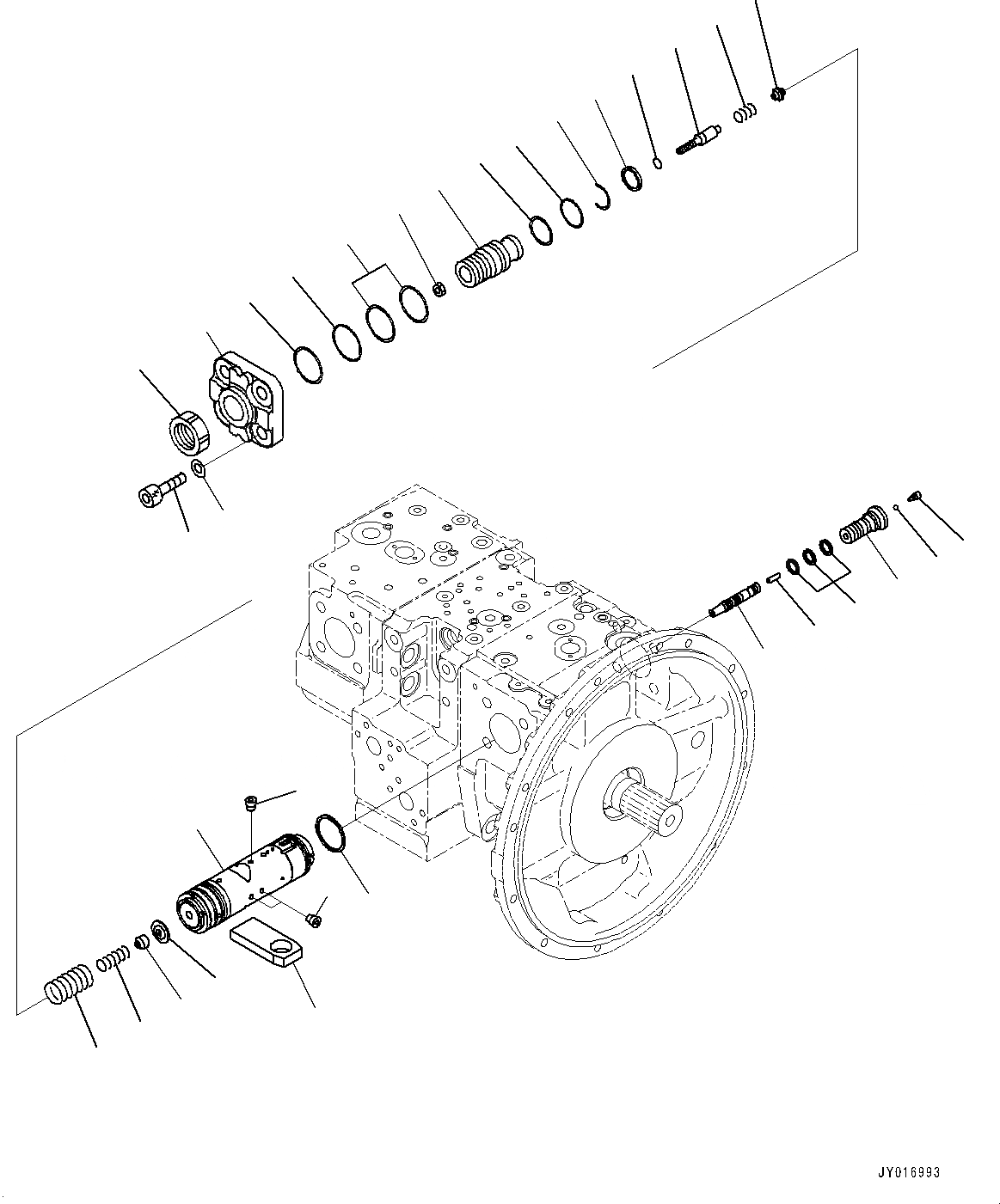 Схема запчастей Komatsu PC240LC-10 - ПОРШЕНЬ НАСОС, ВНУТР. ЧАСТИ (/) (№9-) ПОРШЕНЬ НАСОС