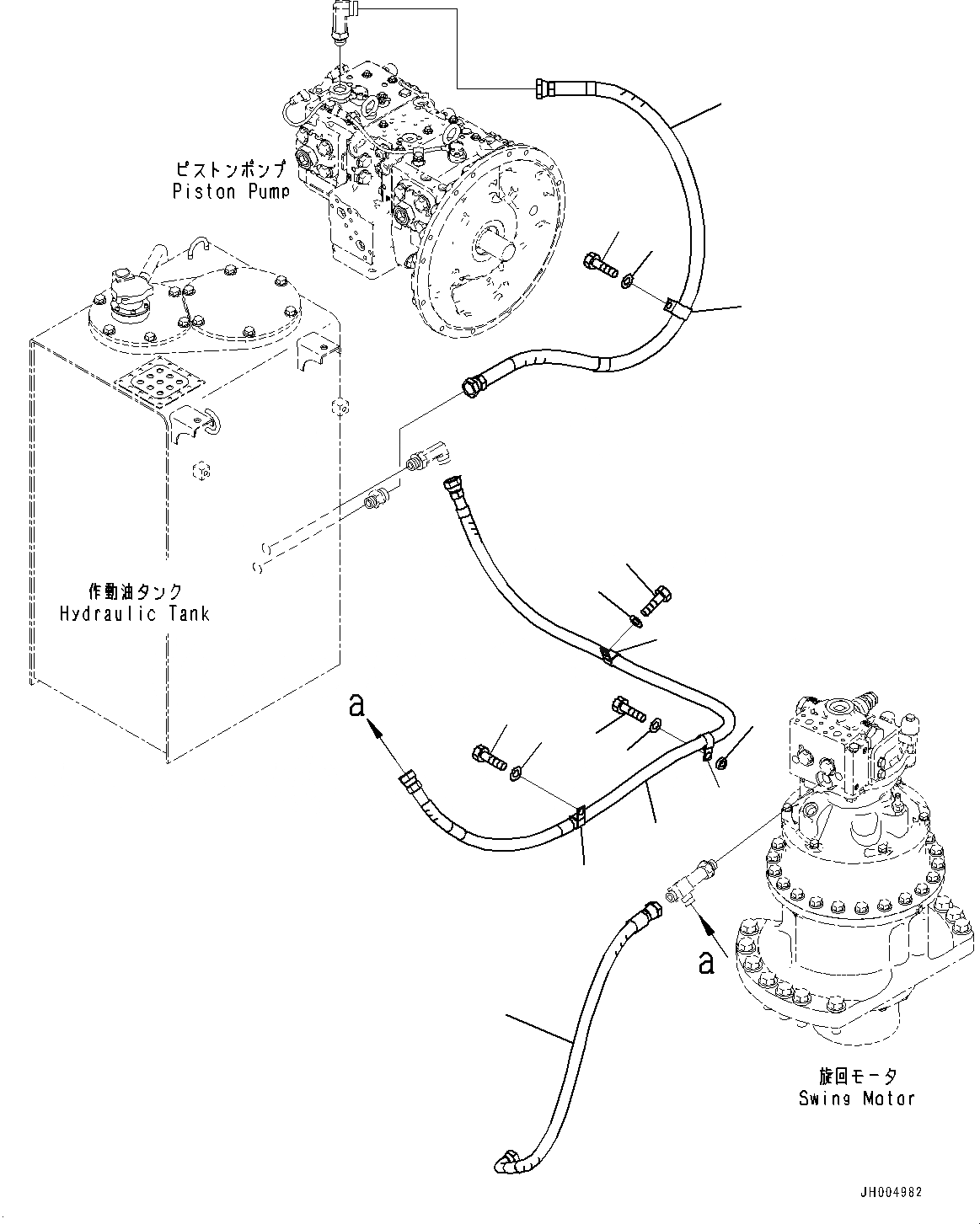 Схема запчастей Komatsu PC240LC-10 - ДРЕНАЖН. ТРУБЫ (№9-) ДРЕНАЖН. ТРУБЫ