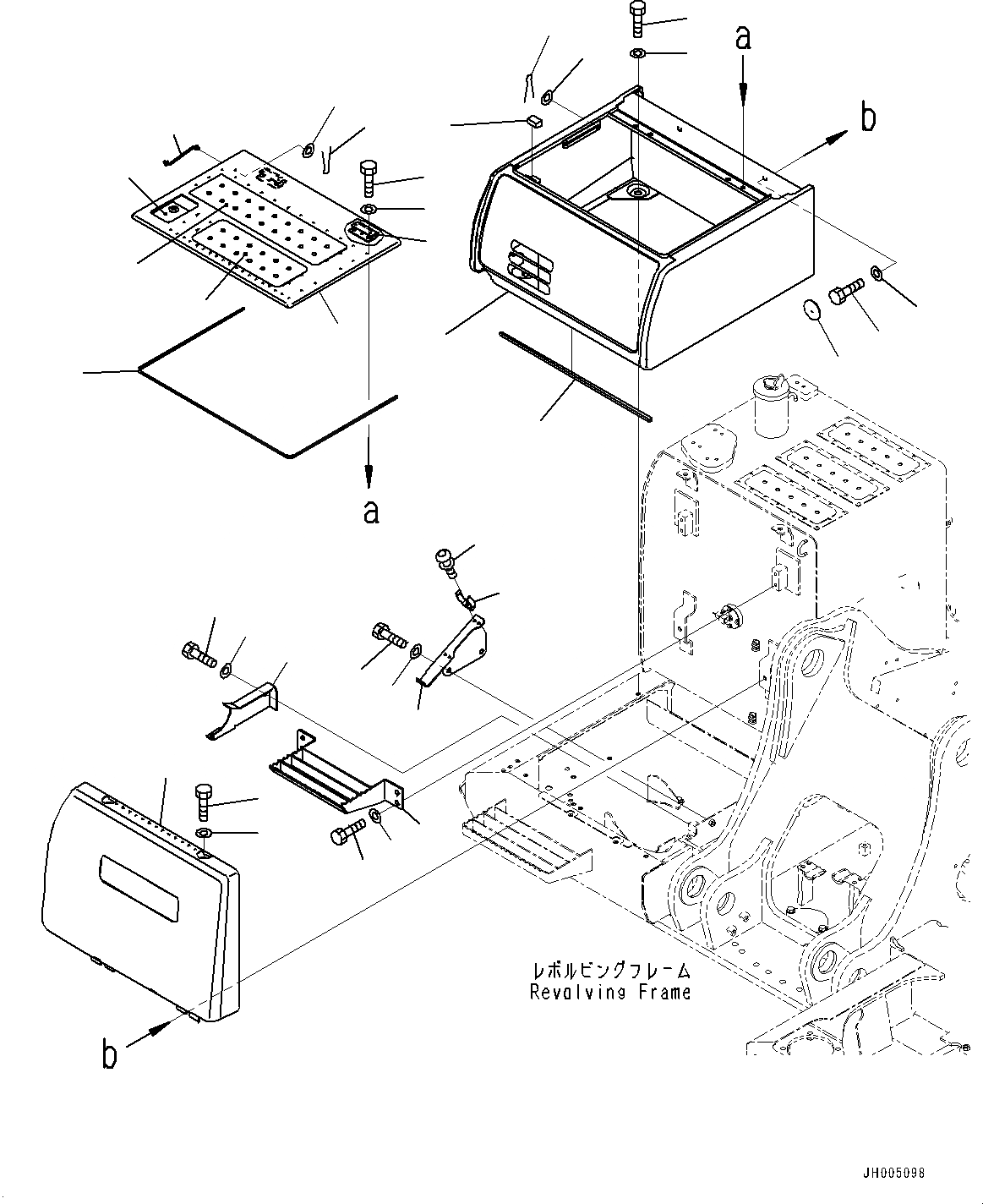 Схема запчастей Komatsu PC240LC-10 - ЯЩИК Д/ИНСТРУМЕНТА (№9-) ЯЩИК Д/ИНСТРУМЕНТА