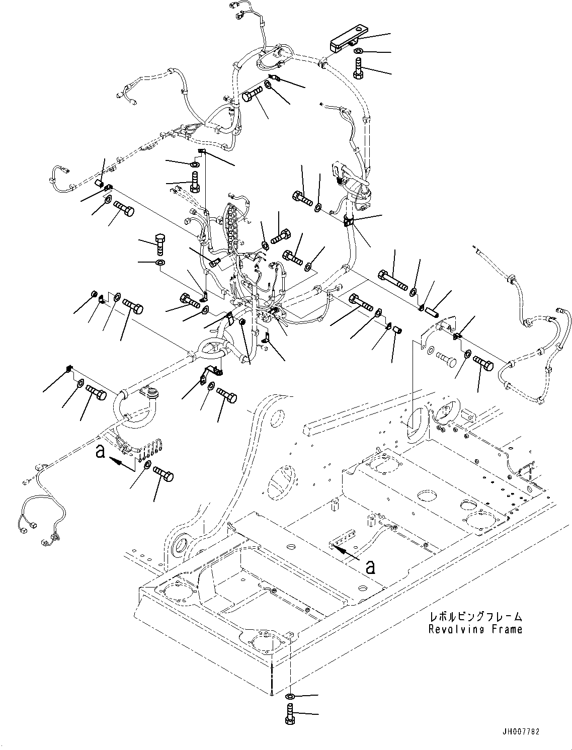 Схема запчастей Komatsu PC290LC-10 - ПРОВОДКА, ПРОВОДКА КРЕПЛЕНИЕ (/) (№-) ПРОВОДКА