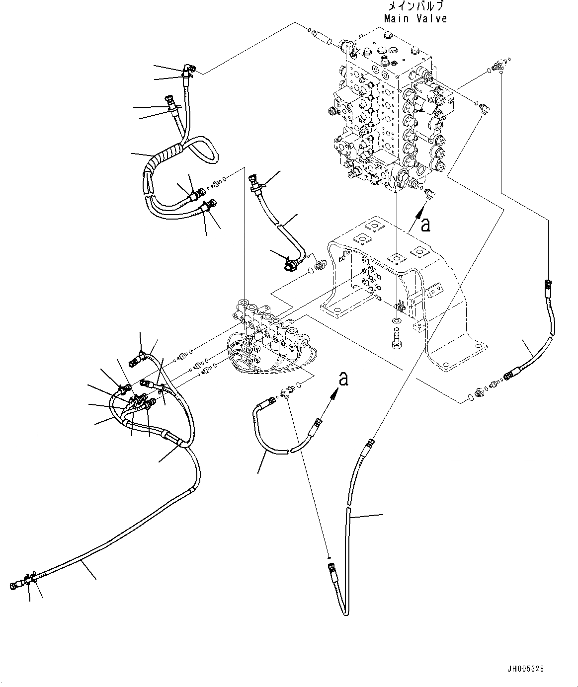Схема запчастей Komatsu PC290LC-10 - СОЛЕНОИДНЫЙ КЛАПАН, ТРУБЫ (№-) СОЛЕНОИДНЫЙ КЛАПАН
