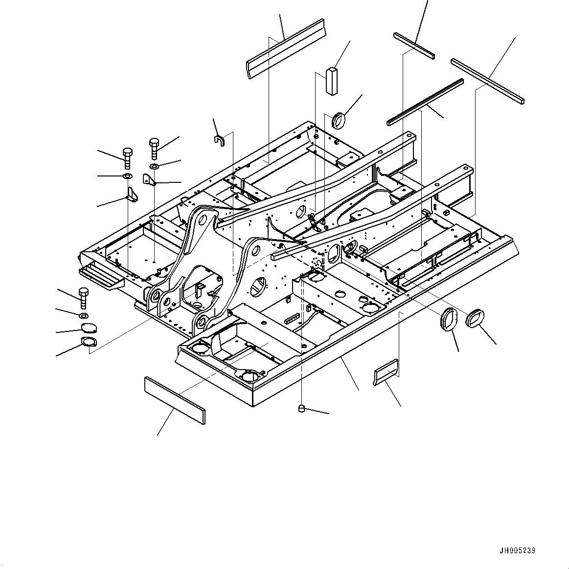Схема запчастей Komatsu PC290LC-10 - ОСНОВНАЯ РАМА (№-) ОСНОВНАЯ РАМА
