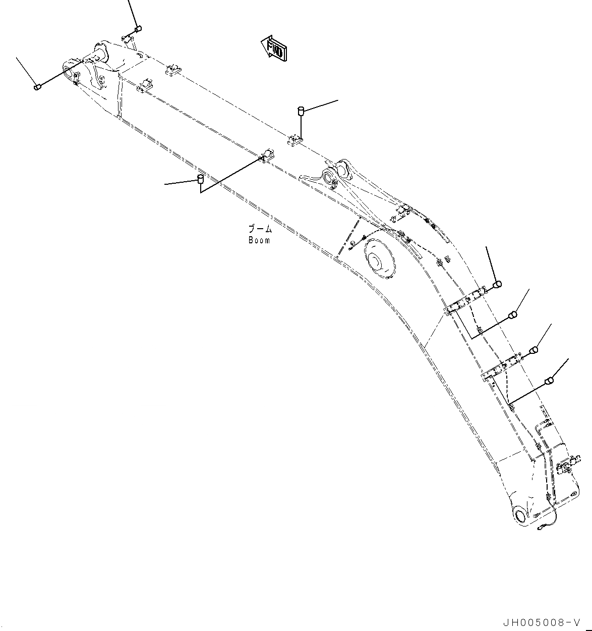 Схема запчастей Komatsu PC290LC-10 - СТРЕЛА, НАВЕСН. ОБОРУД ЗАГЛУШКА (№-) СТРЕЛА, 9MM УСИЛ. ТИП