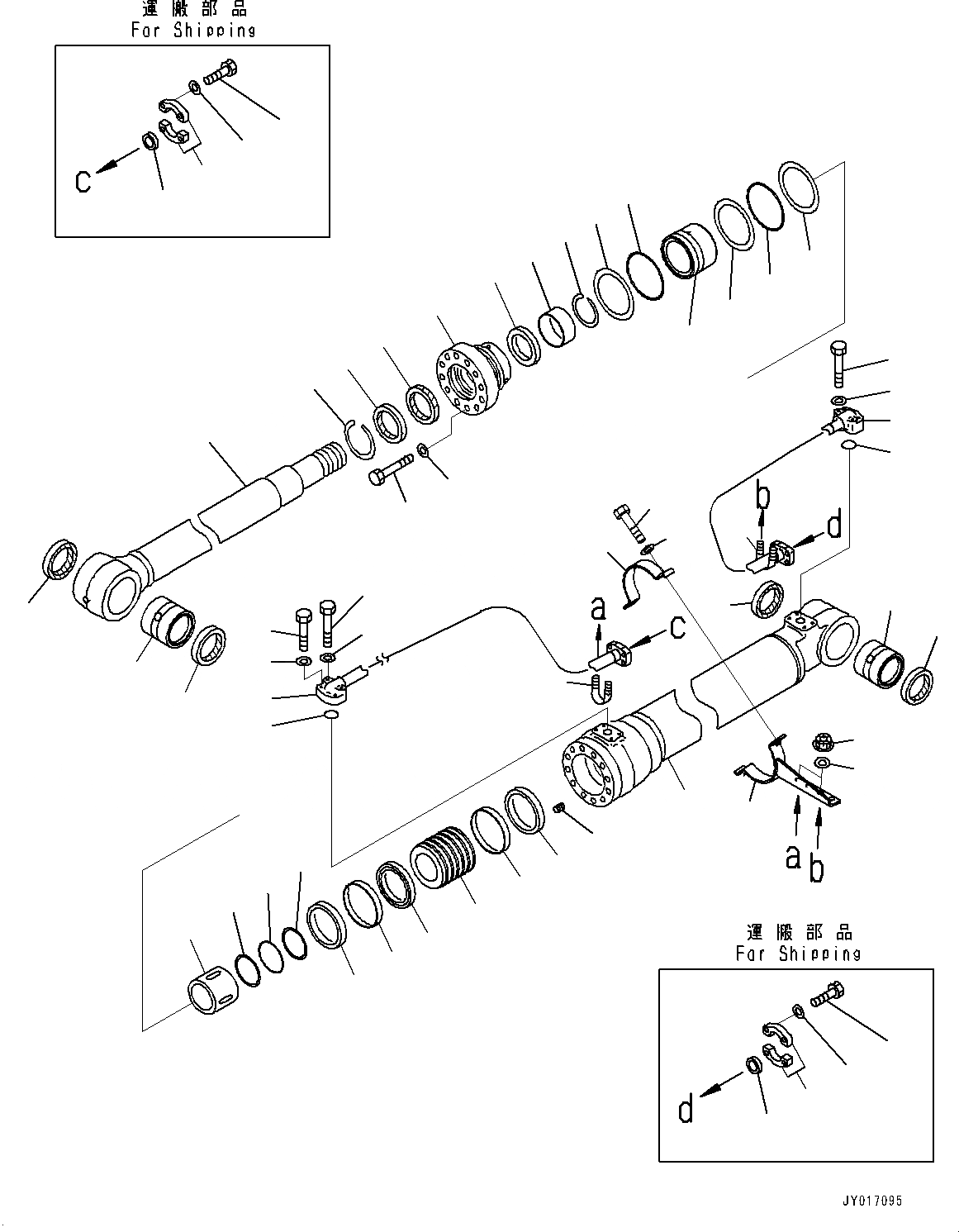 Схема запчастей Komatsu PC290LC-10 - ЦИЛИНДР СТРЕЛЫ, ВНУТР. ЧАСТИ, ПРАВ. (№-) ЦИЛИНДР СТРЕЛЫ, С 9MM СТРЕЛА