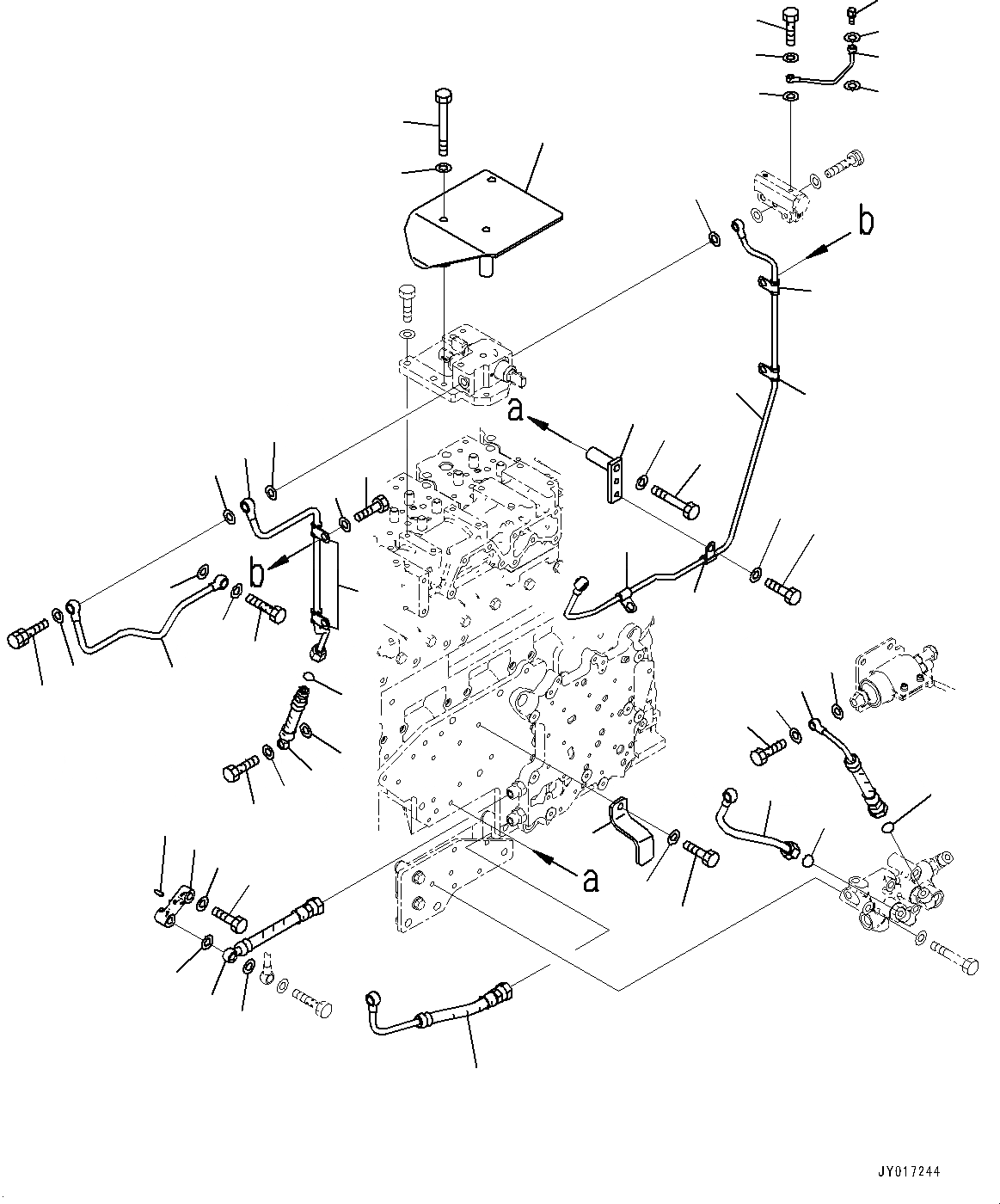 Схема запчастей Komatsu SAA6D125E-6A - ТОПЛИВН. ФИЛЬТР. И ТОПЛИВН. PОБОД КОЛЕСАING НАСОС, PОБОД КОЛЕСАING НАСОС И ТРУБЫ (№7-) ТОПЛИВН. ФИЛЬТР. И ТОПЛИВН. PОБОД КОЛЕСАING НАСОС