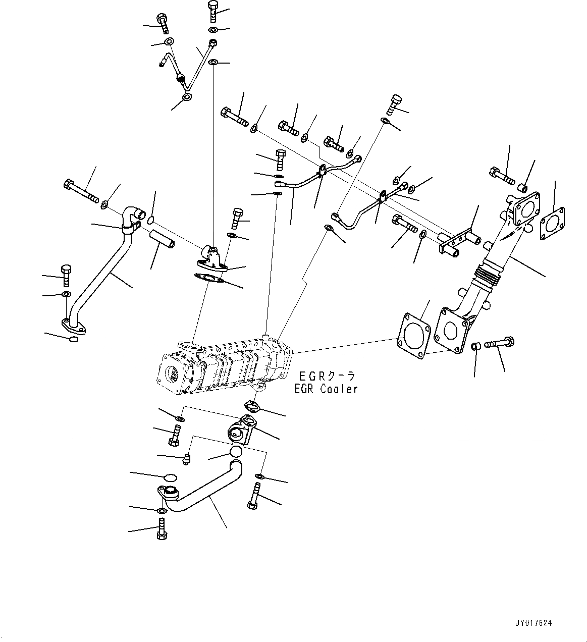 Схема запчастей Komatsu SAA6D125E-6B - ВЫПУСКН. GAS RE-CIRCULATION (EGR) КЛАПАН И ОХЛАДИТЕЛЬ, EGR ЛИНИЯ ОХЛАЖДЕНИЯ И ВОЗДУШН. ВЕНТИЛЯЦИЯ (№7-) ВЫПУСКН. GAS RE-CIRCULATION (EGR) КЛАПАН И ОХЛАДИТЕЛЬ