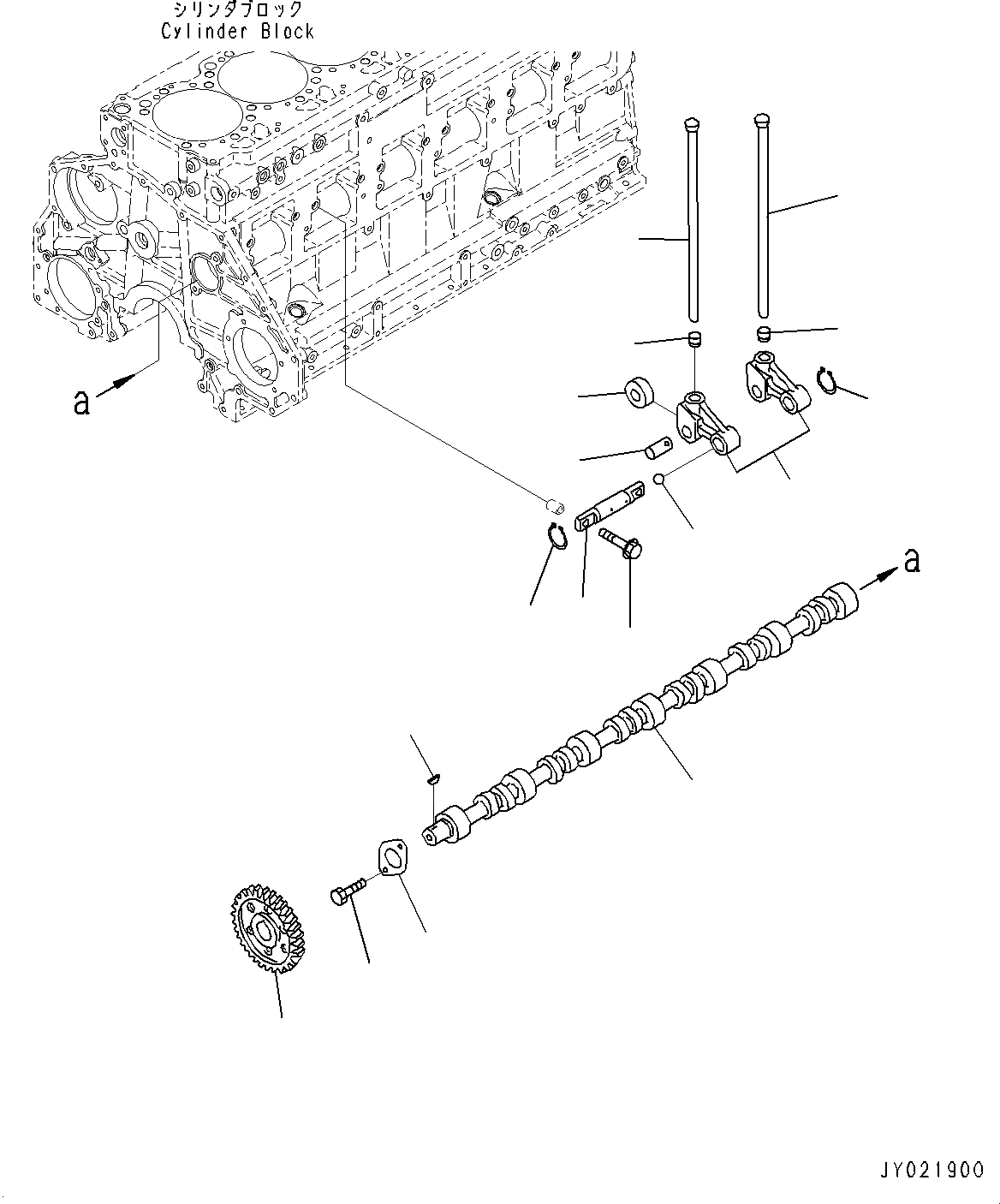 Схема запчастей Komatsu SAA6D125E-6B - РАСПРЕДВАЛ, РАСПРЕДВАЛ (№7-) РАСПРЕДВАЛ